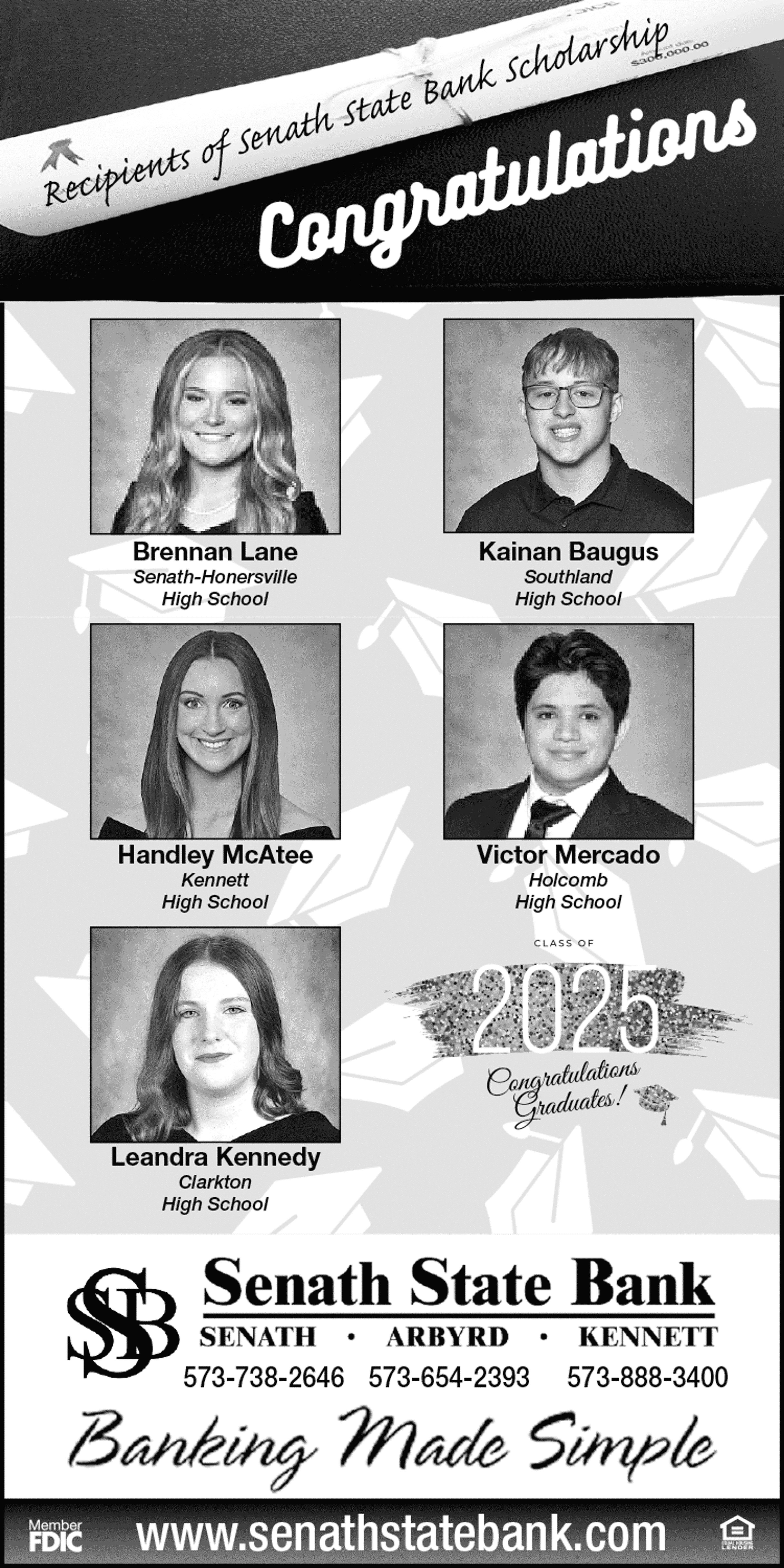 Senath State Bank Scholarships