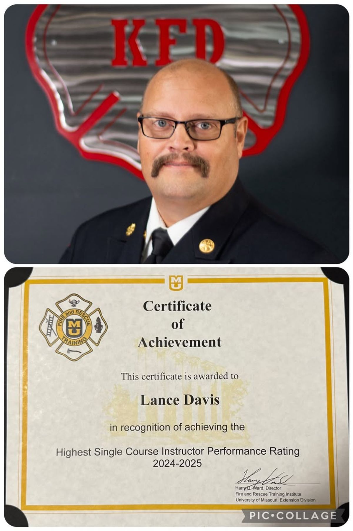 Lead Fire Instructor Local fire leaders honored for top instructor performance