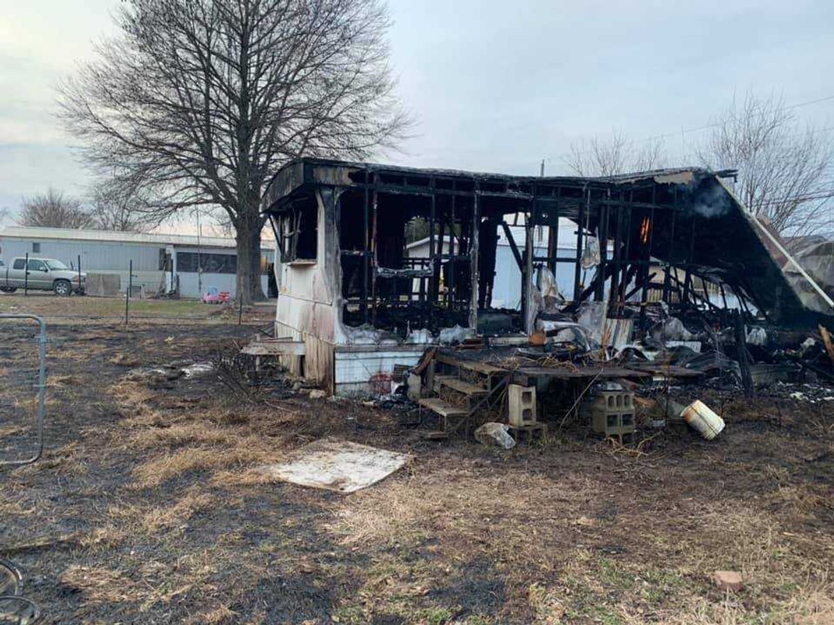 New Year's Day fire destroys home