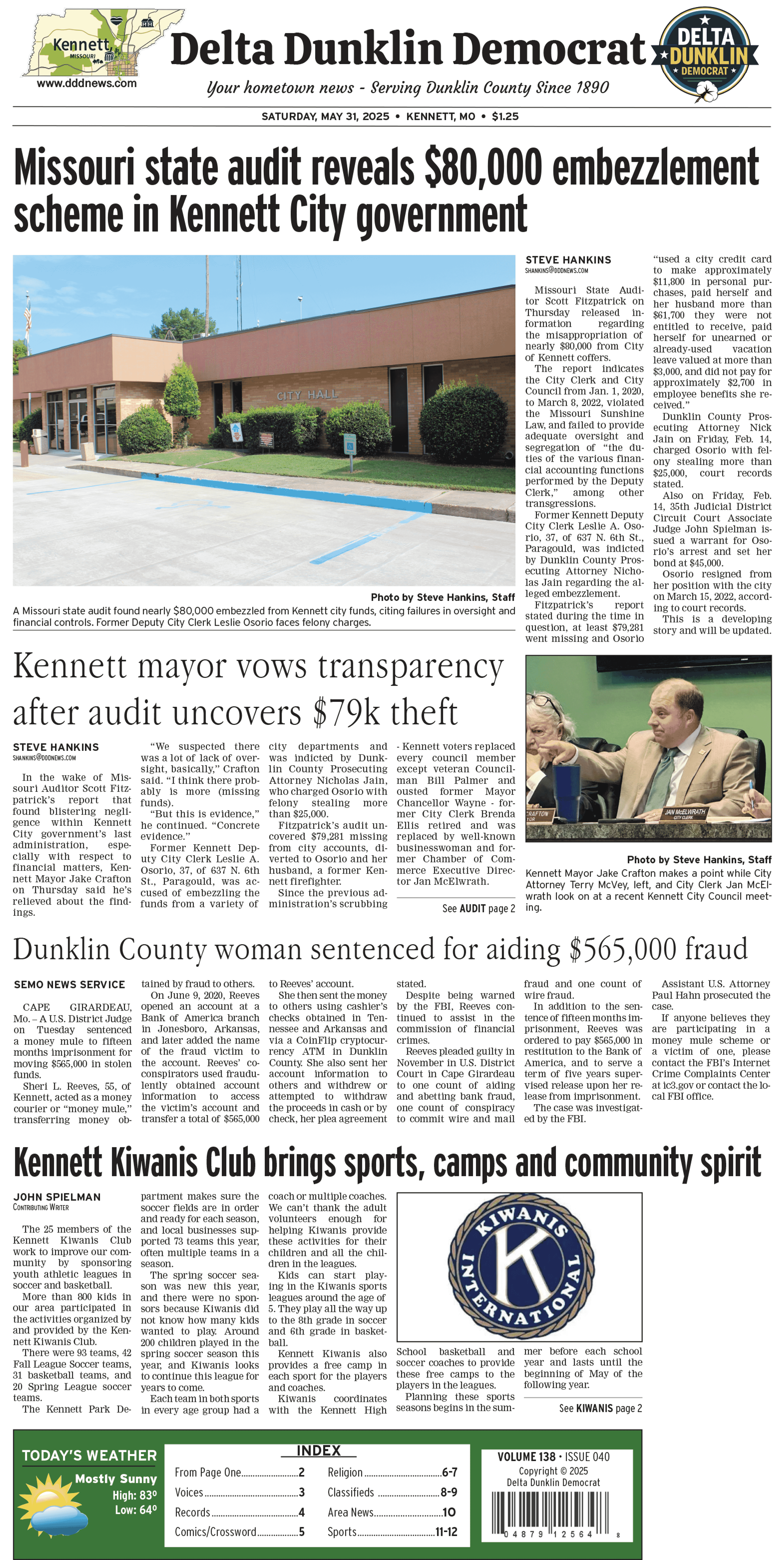 May 31, 2025 - Saturday: E-Edition