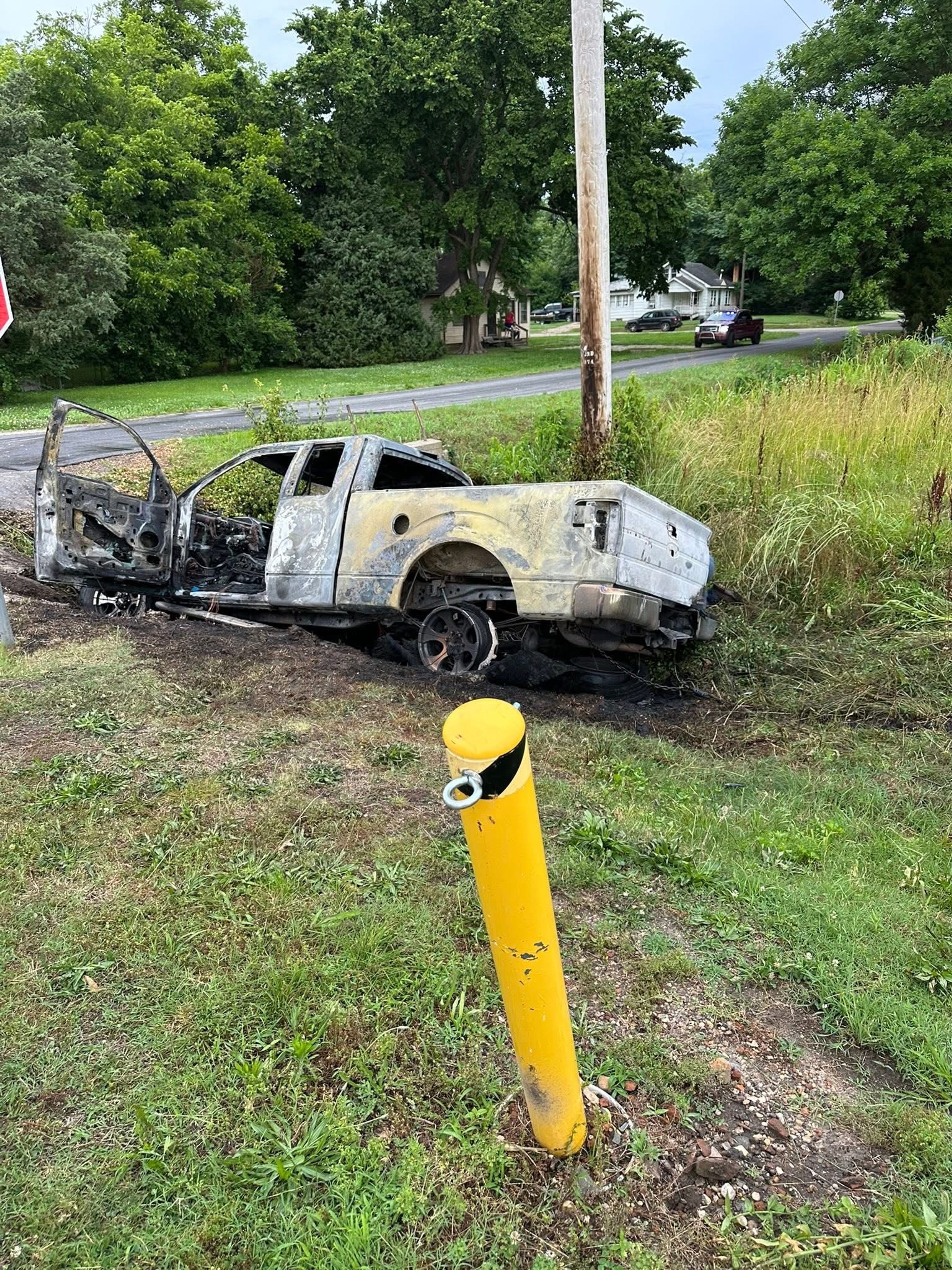 Driver hospitalized after fiery crash knocks out power near Campbell School  