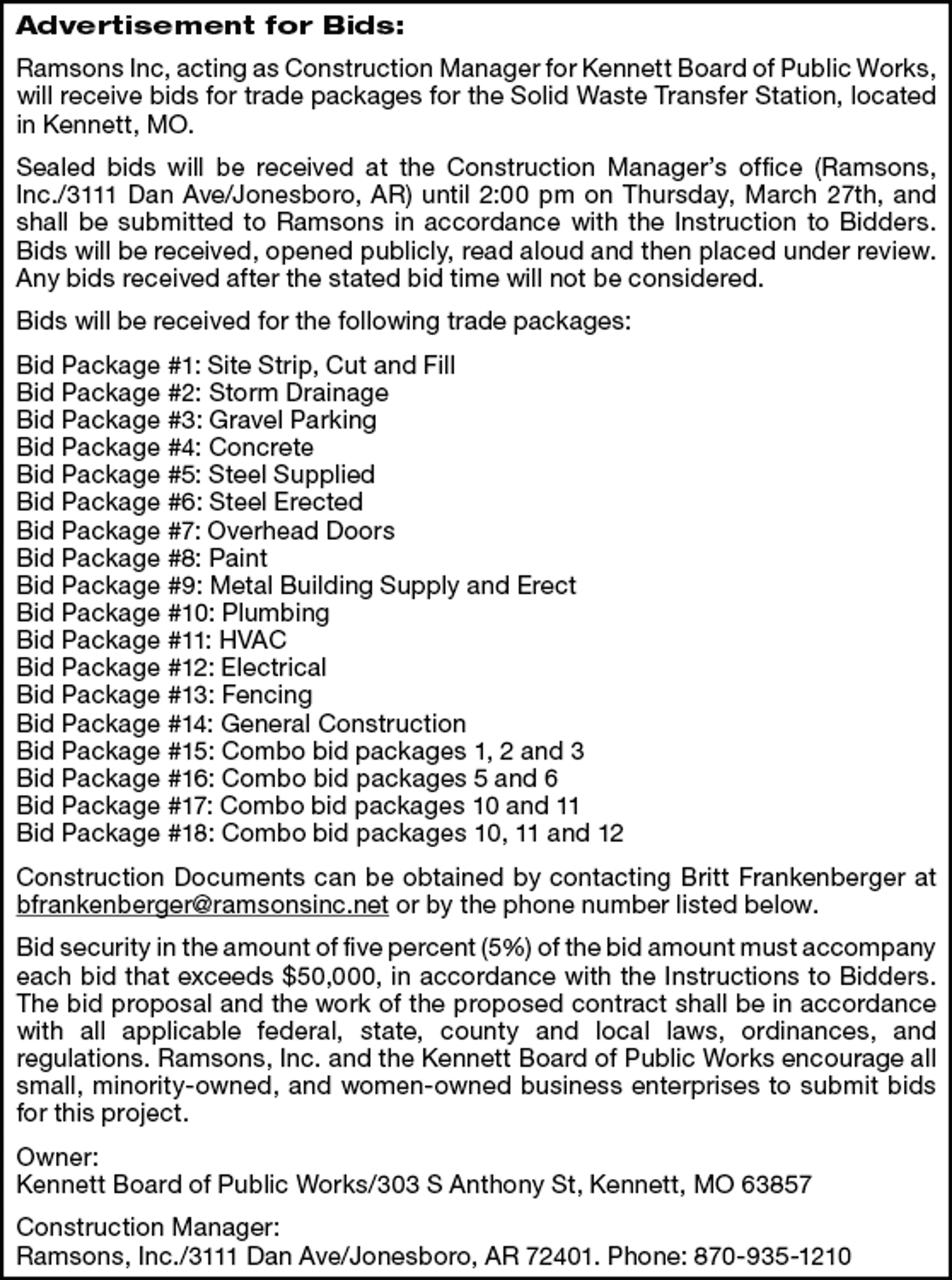 Kennett Board of Public Works