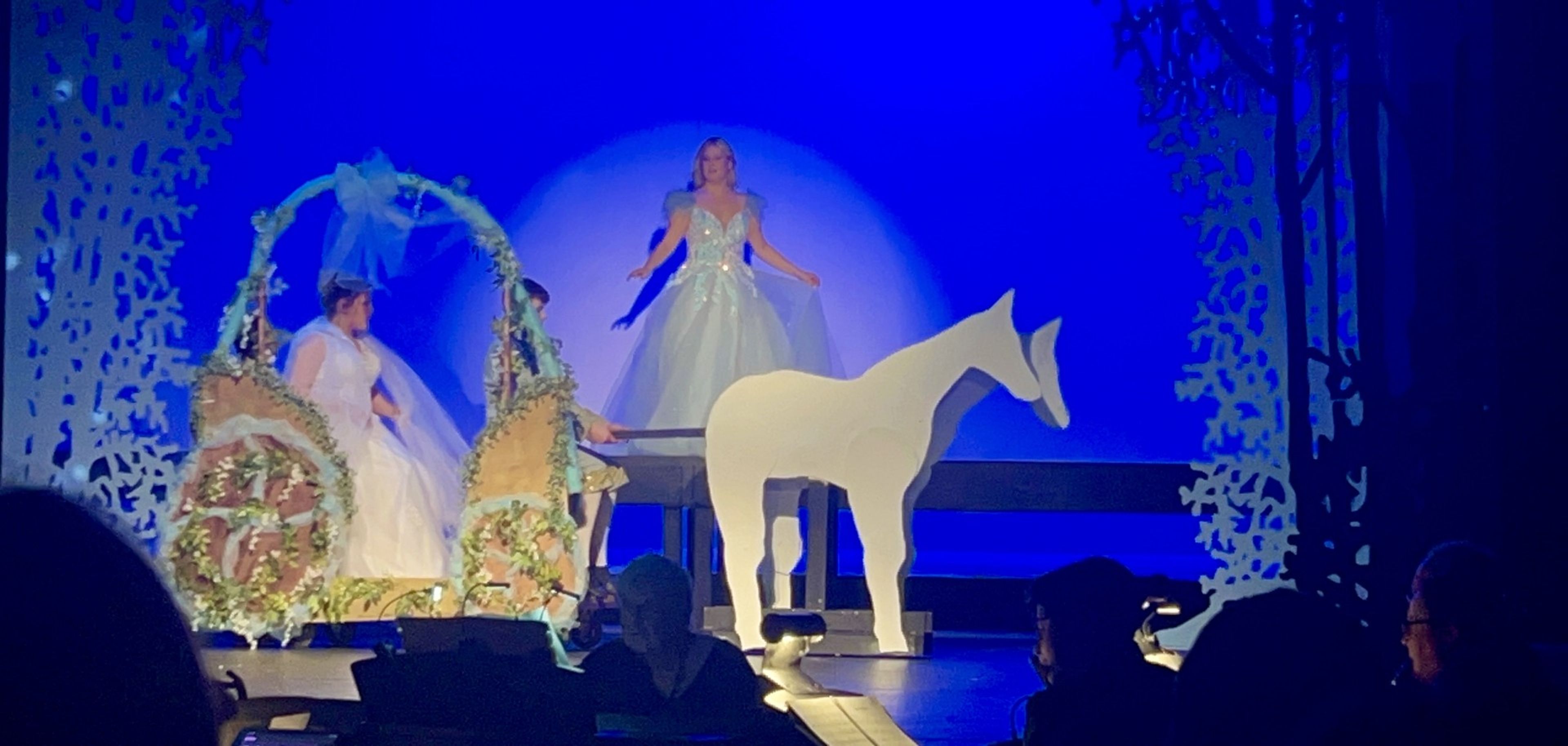 Actors in Kennett High School's production of Cinderella on stage at Thursday's opening night performance.