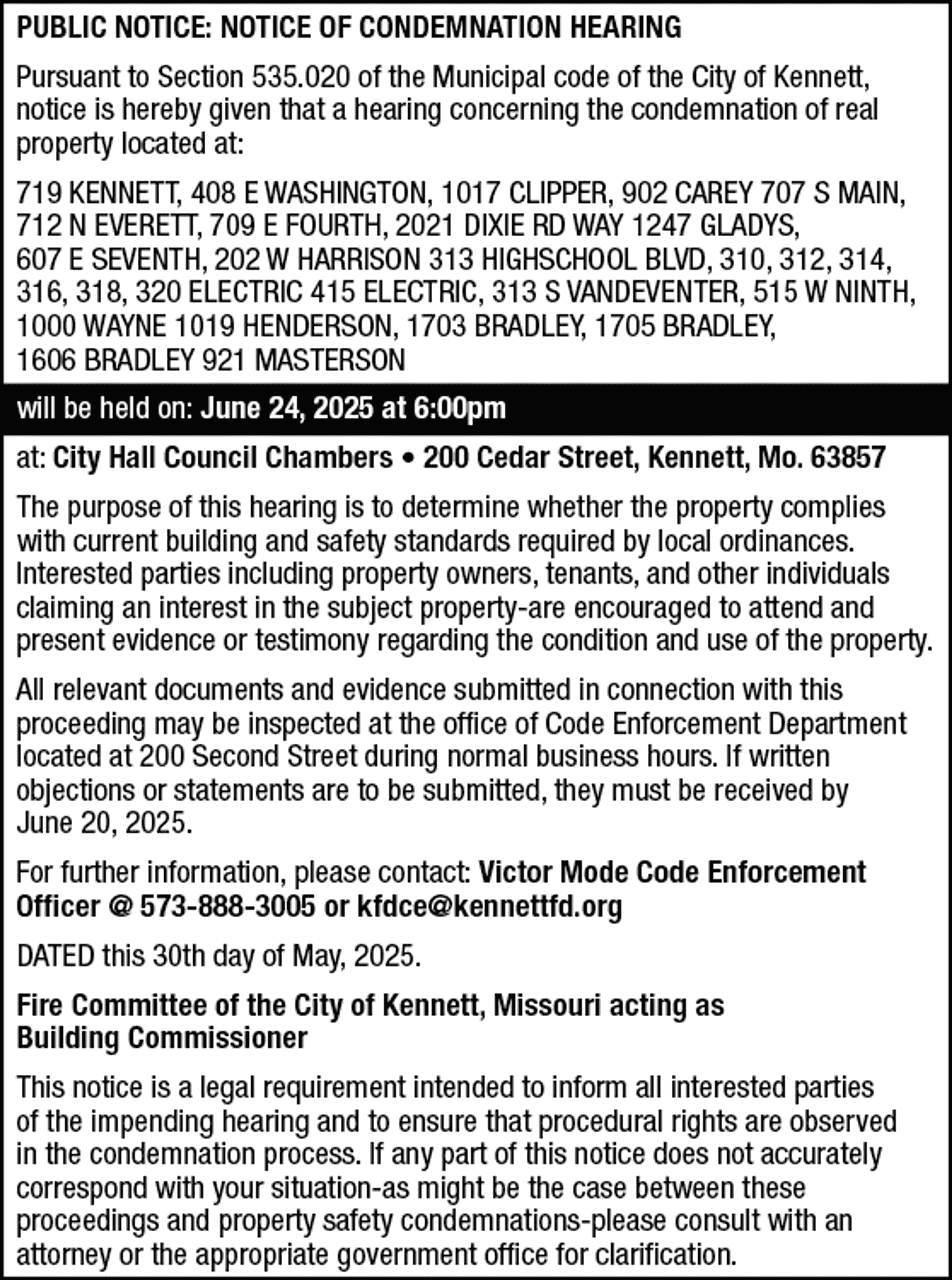 City of Kennett