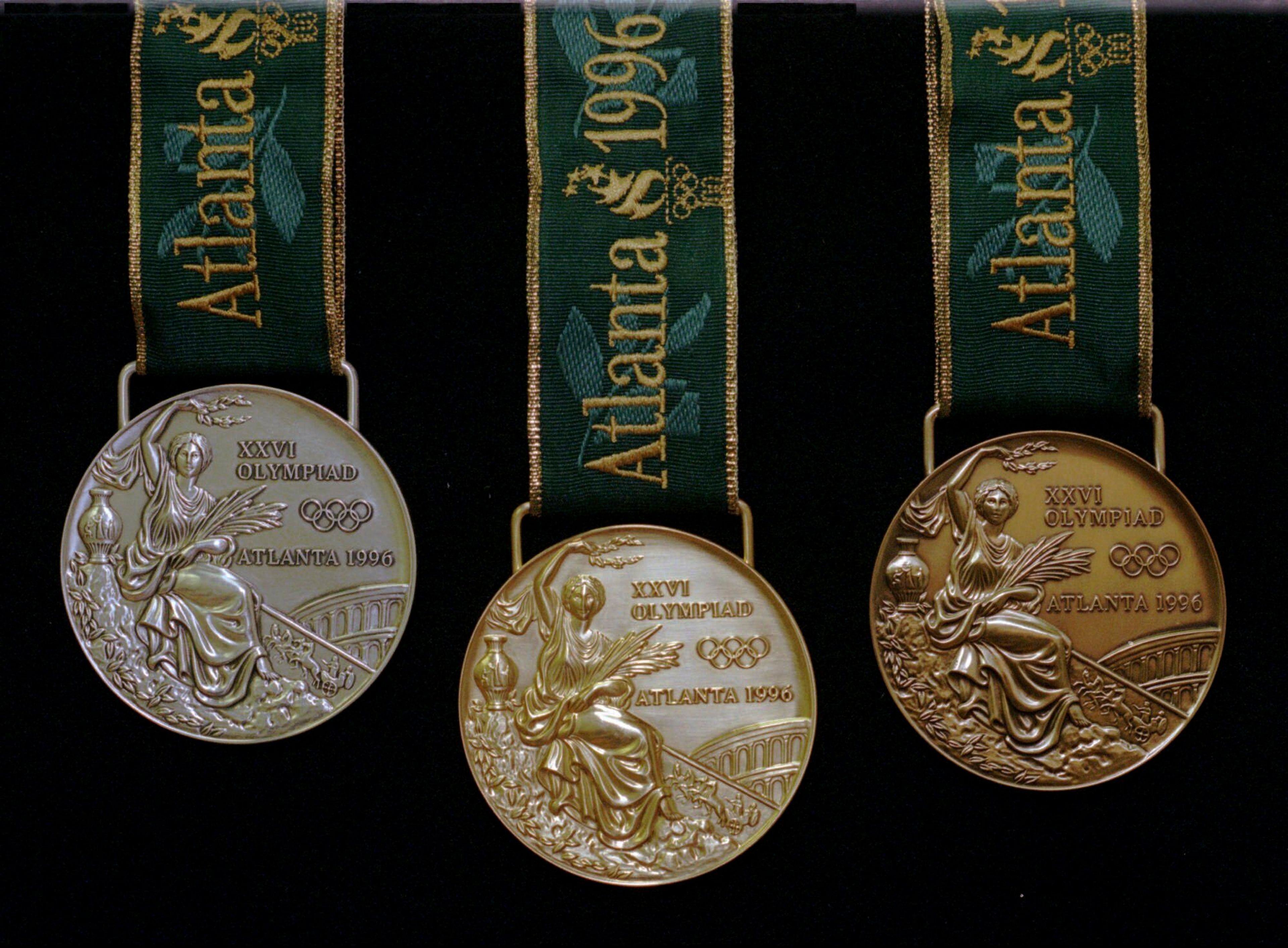 A look at Olympic medal designs at previous Summer Games 