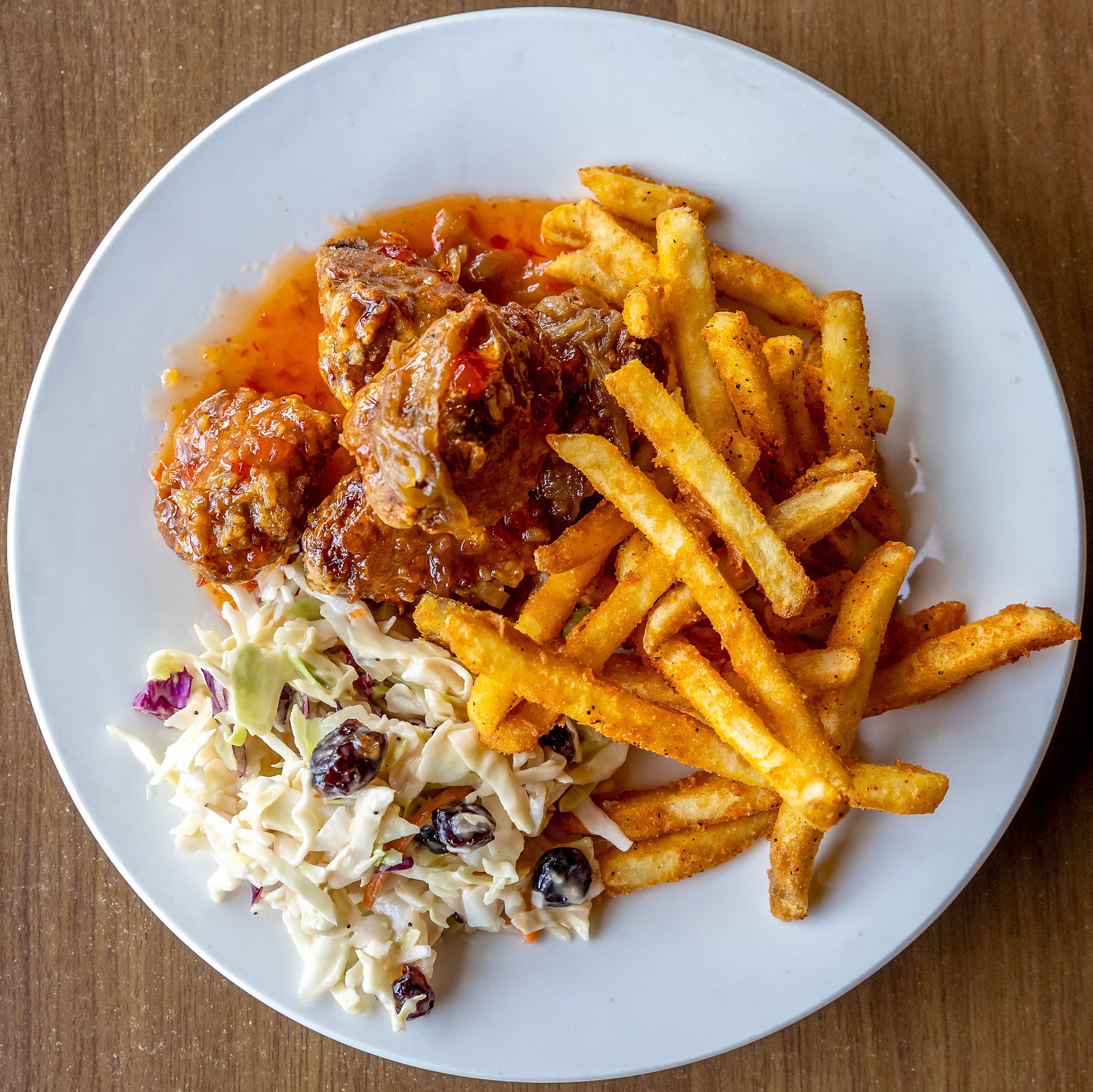 A plate of sweet chili bites is pictured at Seasons Bites and Burgers Wednesday in Lewiston.