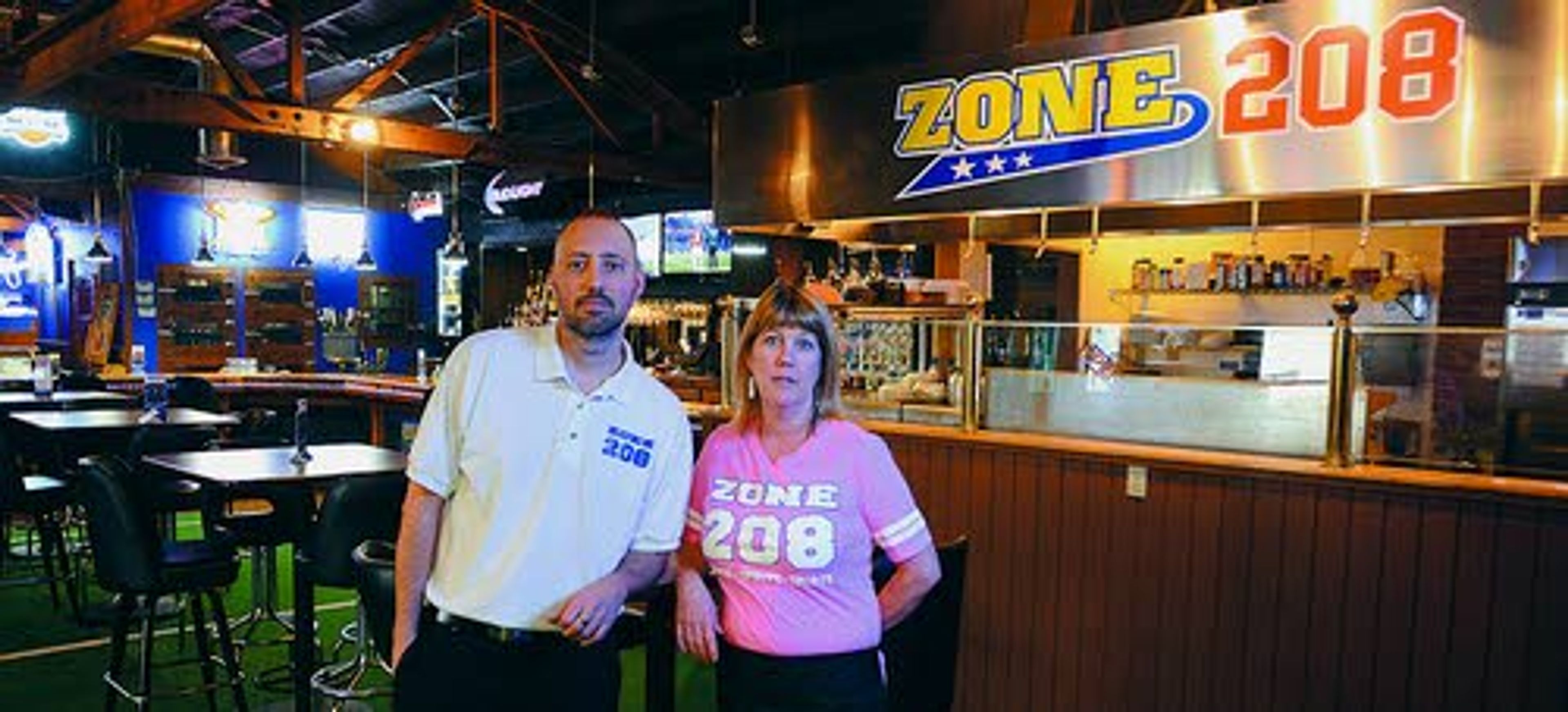 The newly redecorated Zone 208 is now open, with Scott Nicholson, general manager, and Colleen Stalder as the catering/beverage manager.