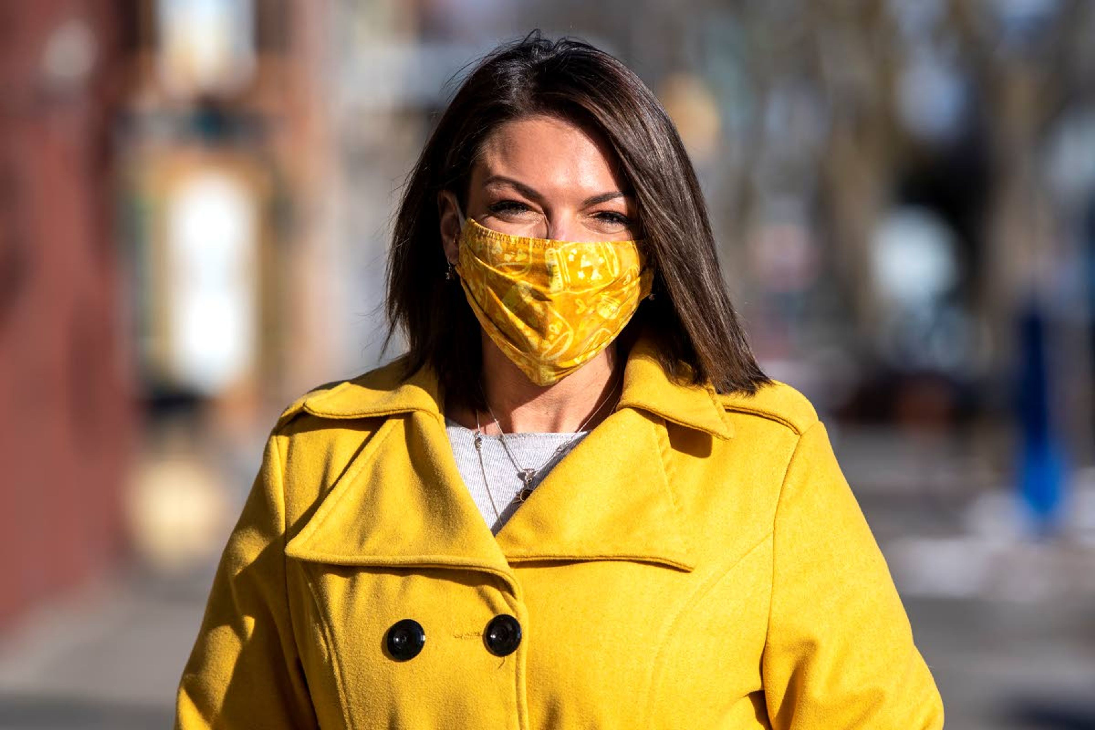 Samantha Martinet, the future executive director of the Moscow Chamber of Commerce, poses for a photo outside of the chamber’s downtown headquarters on a sunny Thursday morning. Martinet will take over the position at the start of next week.