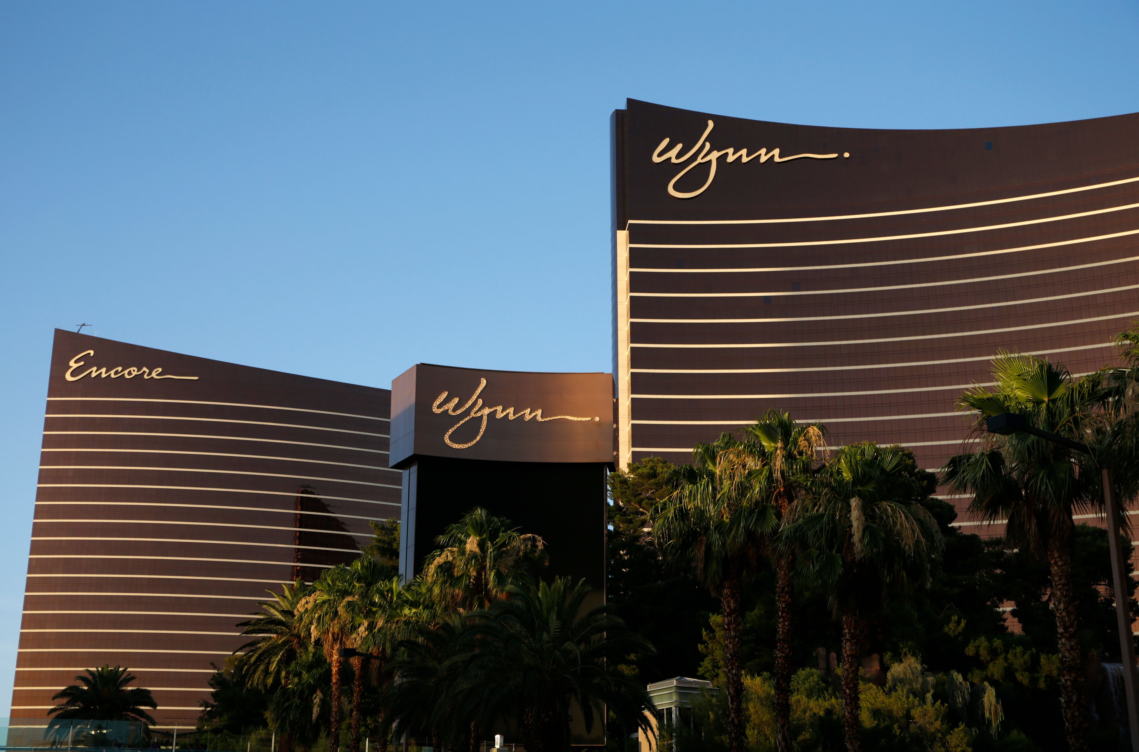 FILE - The Wynn Las Vegas and Encore are seen on June 17, 2014, in Las Vegas.