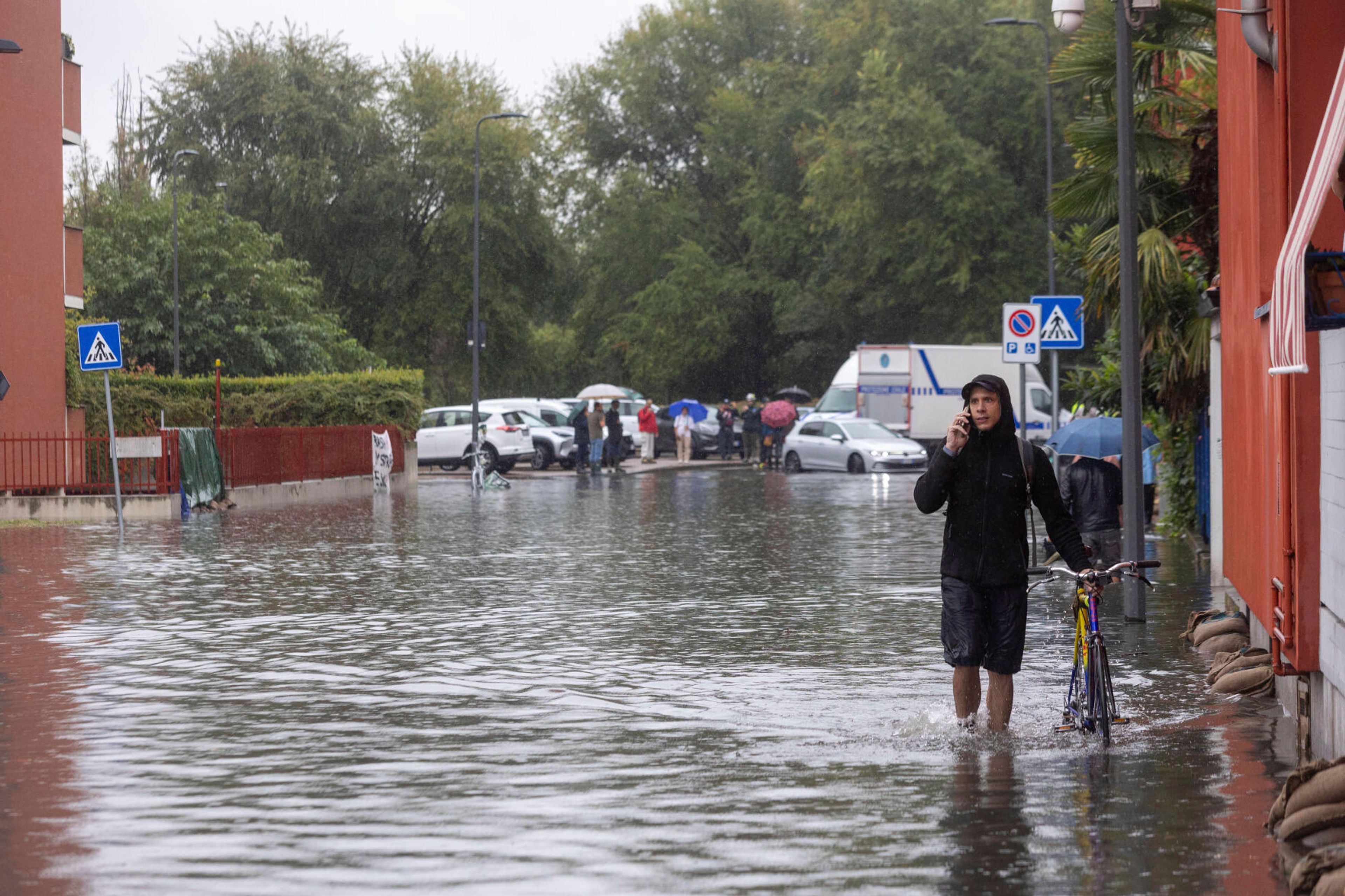 Torrential rains in northern Italy flood Milan and leave a man missing