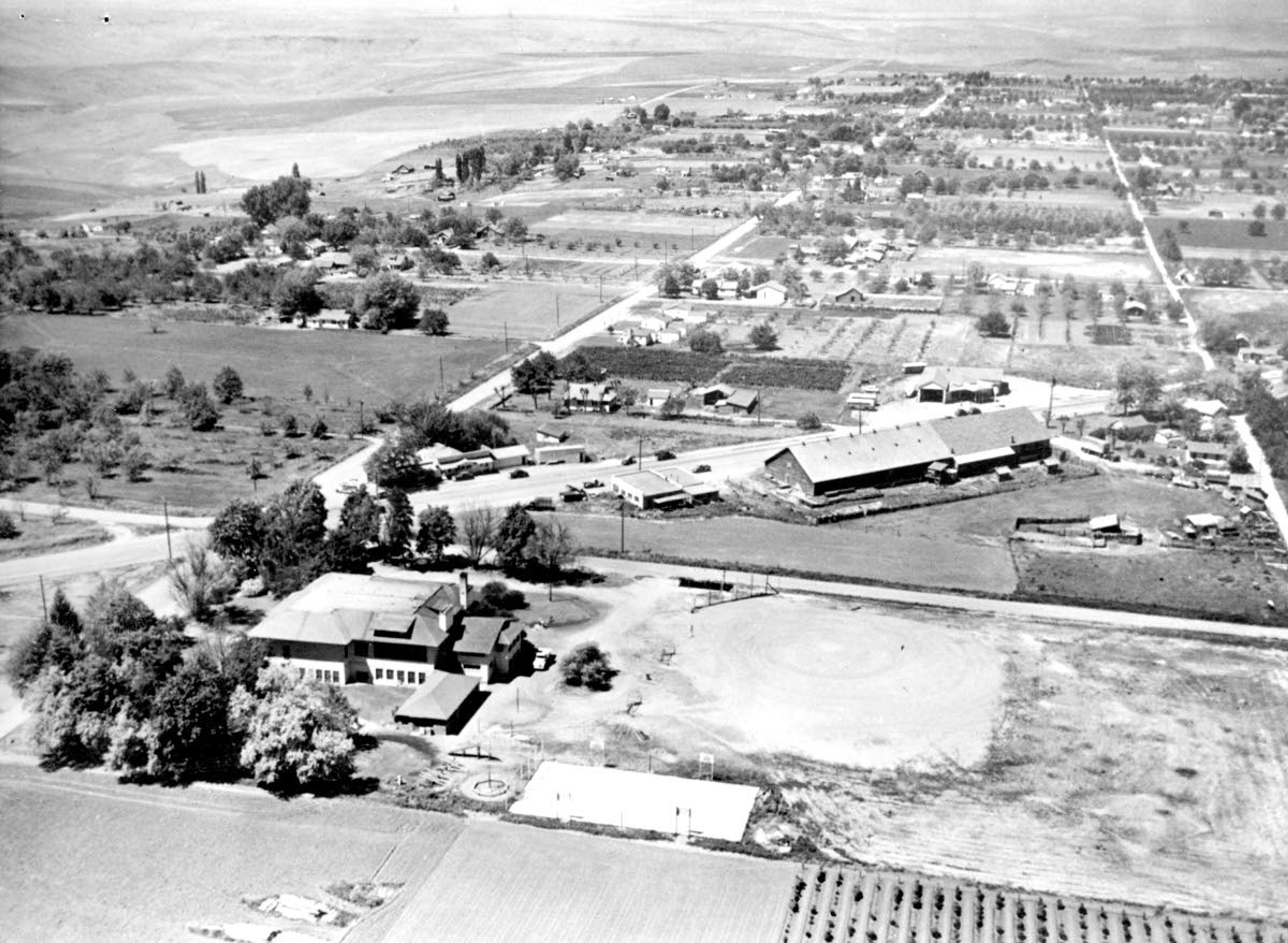 ABOVE: The corner of Thain and Burrell (bottom left corner) is shown in the days before the annexation of the Orchards.Tribune archivesleft: Sharrol St. Marie. Her late husband, Duane, was a city councilor/mayor in the 1970s. She says she’s happy the city and Orchards combined.Tribune/Pete Caster