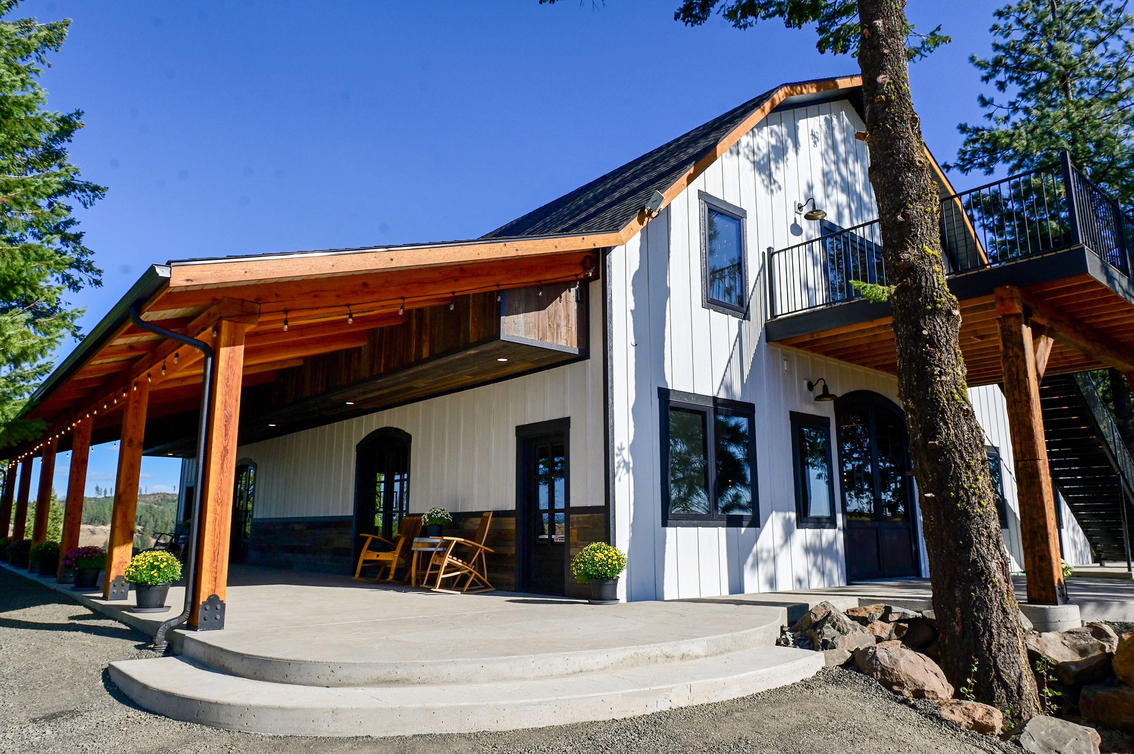 The Edge of Heaven Wedding and Event Barn stands on a scenic property near Deary. 