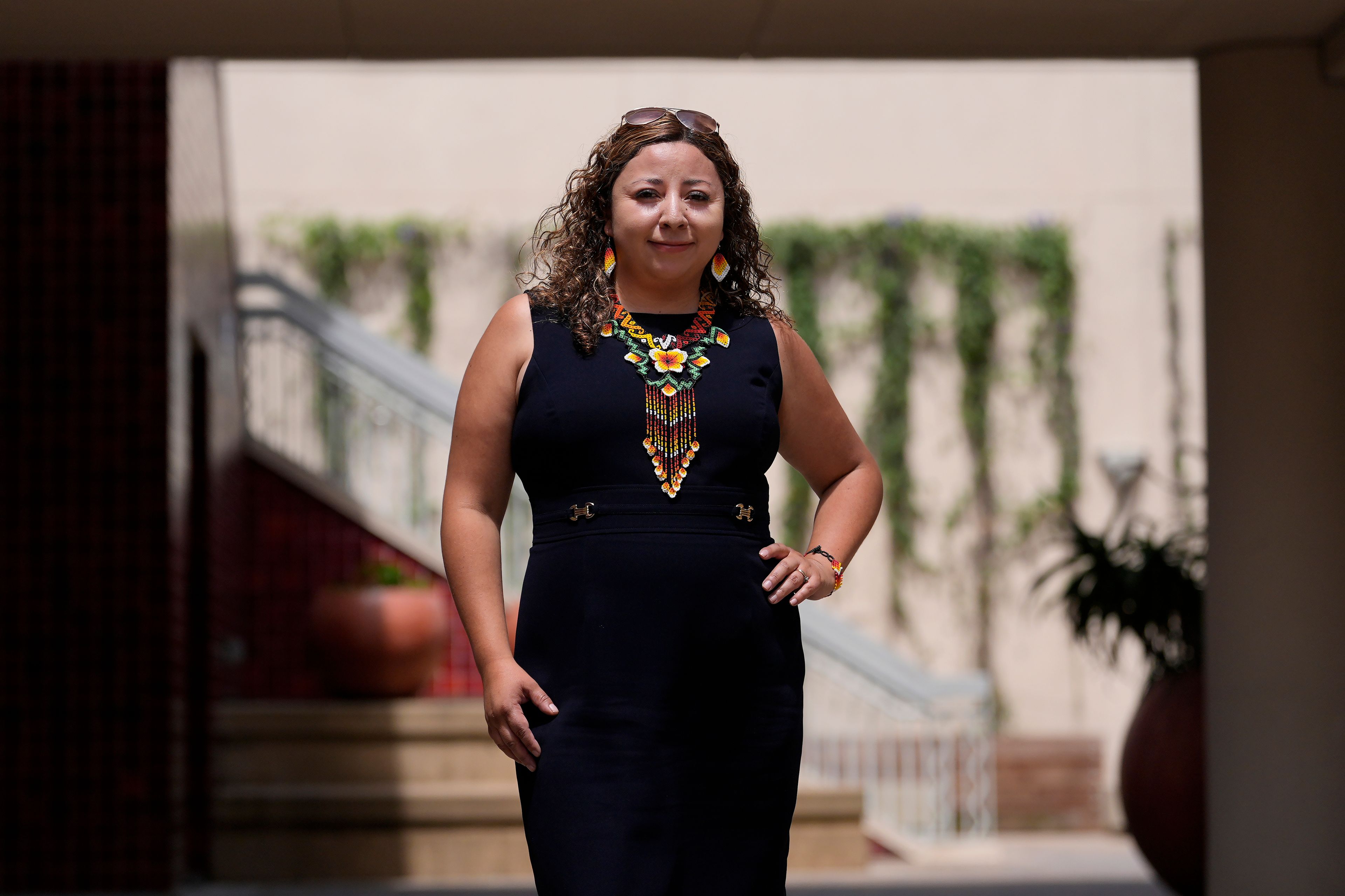 Melissa Camacho poses for photos at the City College of San Francisco's Mission Center in San Francisco, Thursday, Aug. 8, 2024.