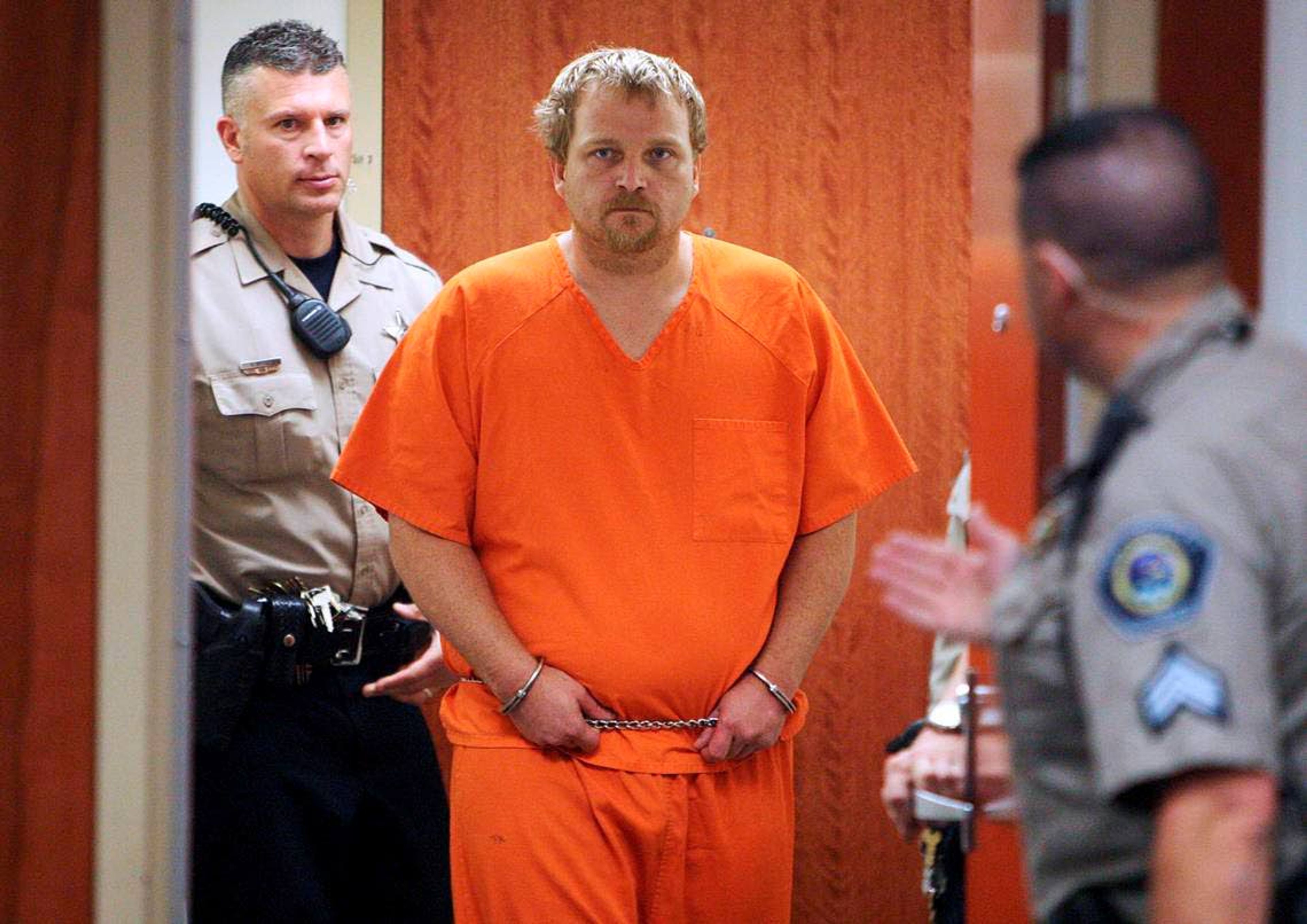 Daniel Erhlick Jr. enters an Ada County Courtroom Aug. 19, 2009, in Boise.