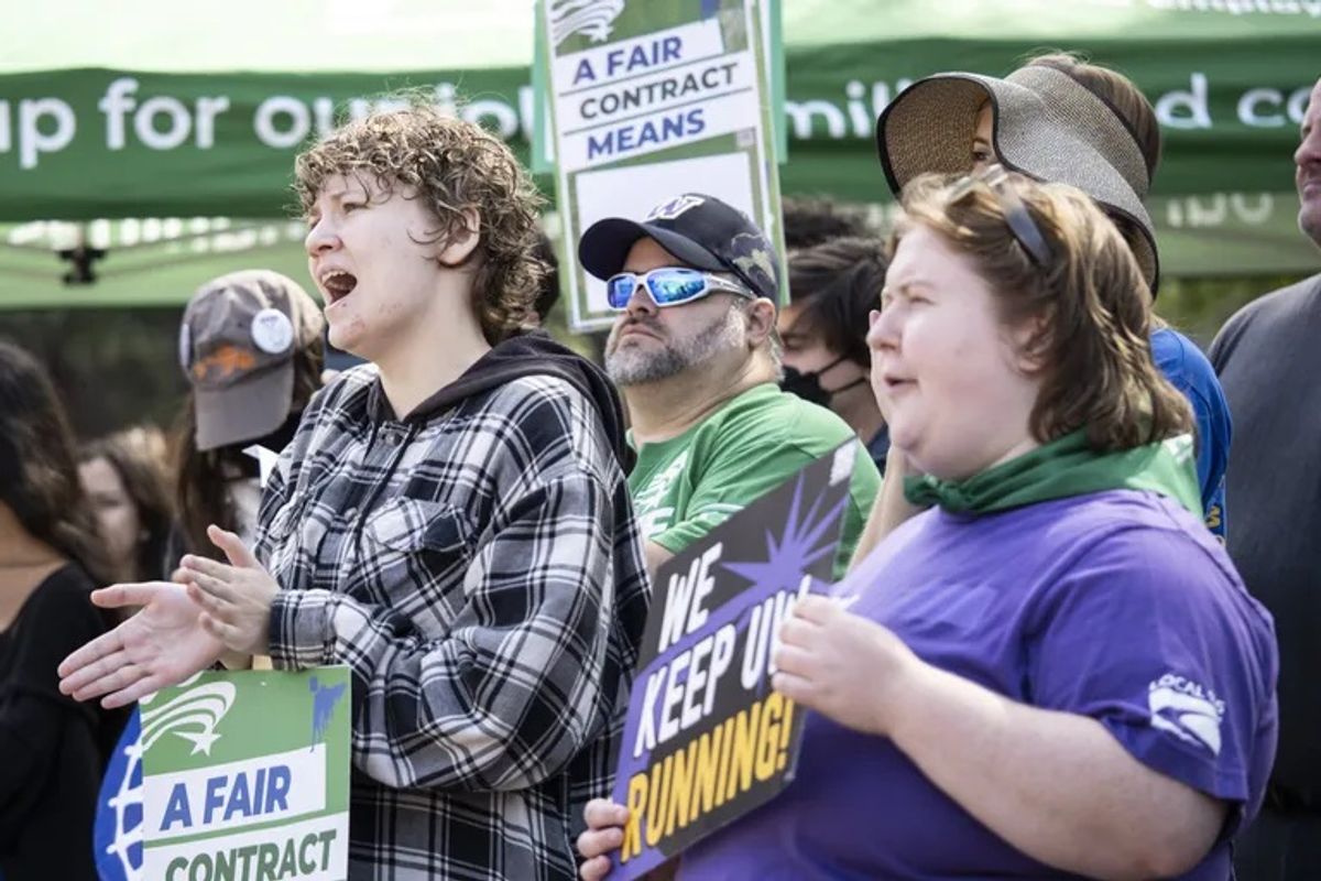 Washington state workers stage walkout to protest pay proposals from Ferguson