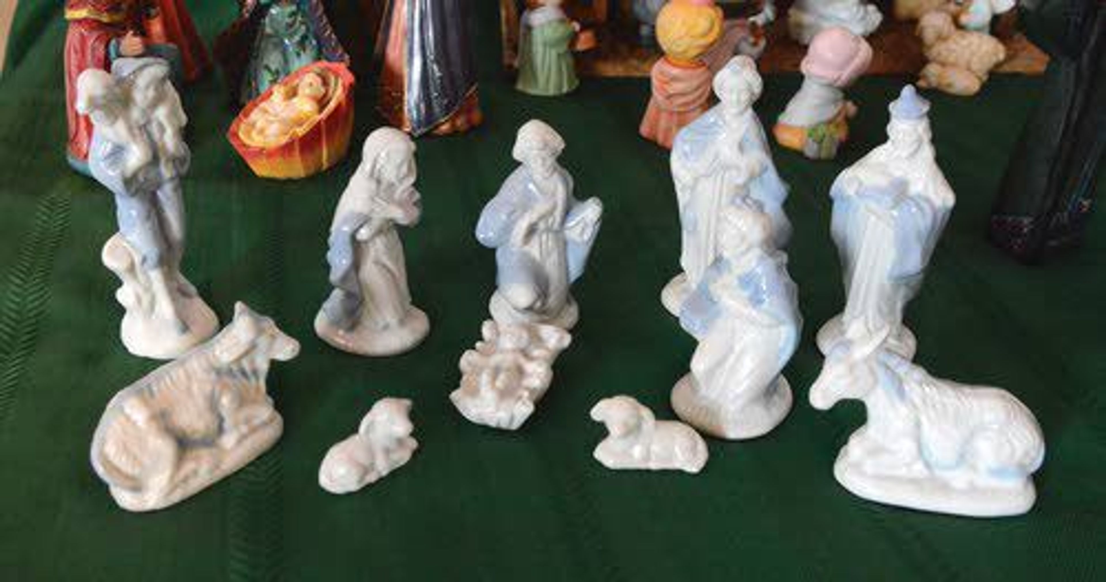 New and old Nativity sets are in Ohrtman's collection numbering more than 200. This set is a Sears and Roebucks scene dating back to 1932.