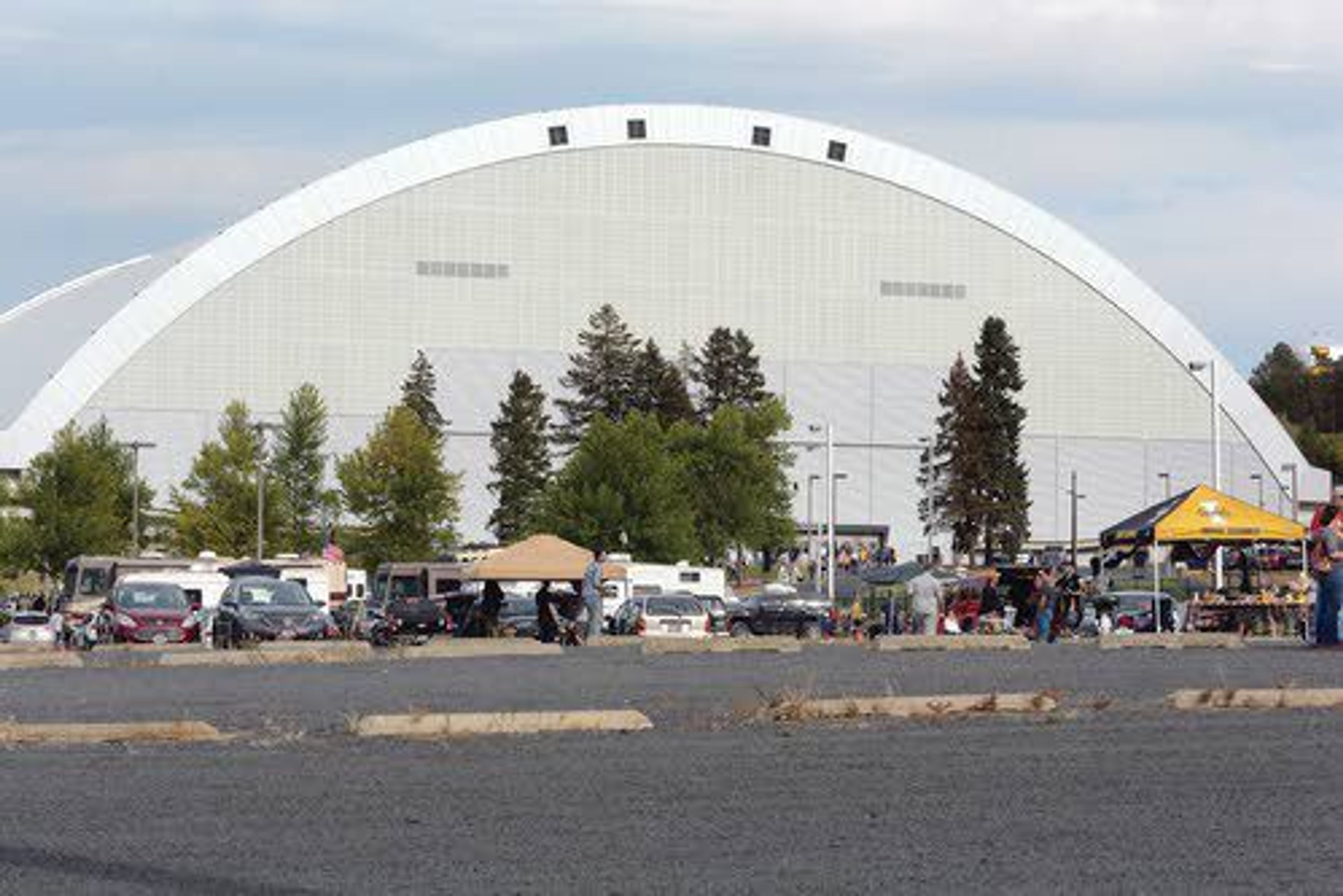 With the new policy on tailgating at the University of Idaho the parking lot west of the Kibbie Dome wasn’t as full as usual during Vandal home football games.