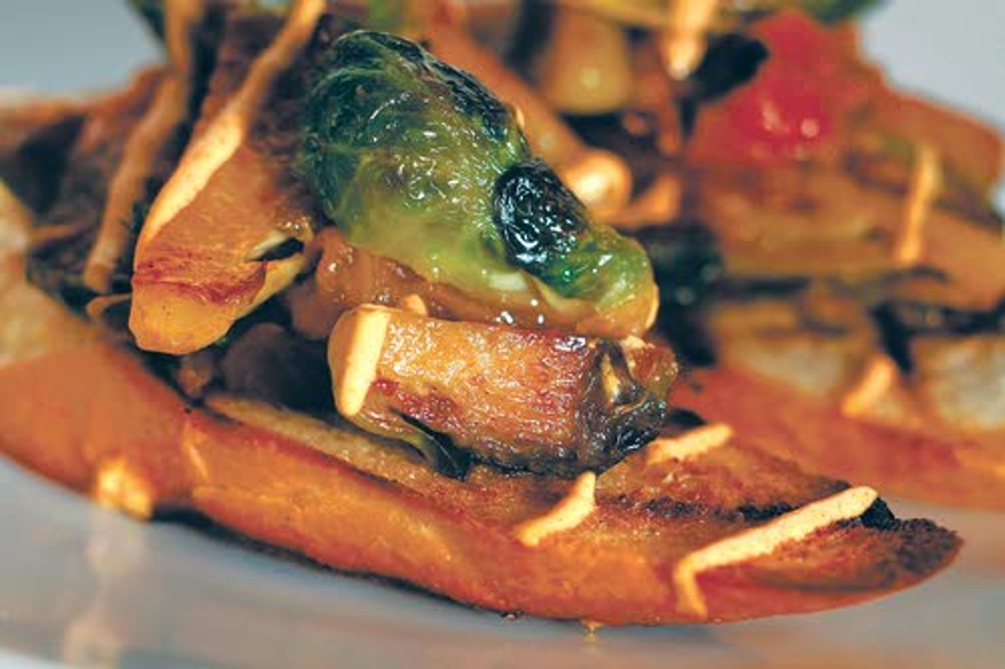 Sauteed Brussels sprouts get a rich, smoky finish