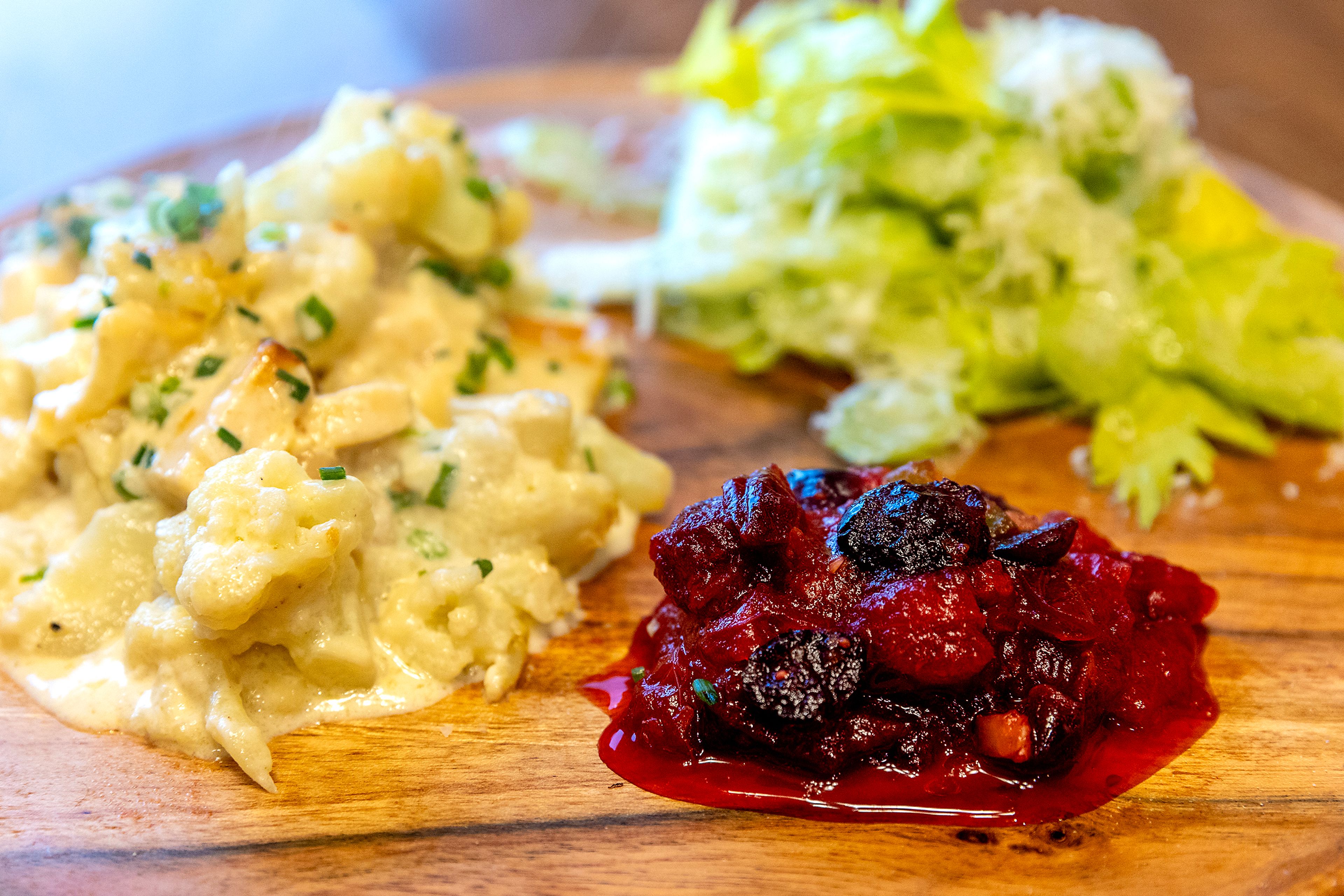 Cranberries sit on a plate Sunday in Lewiston.