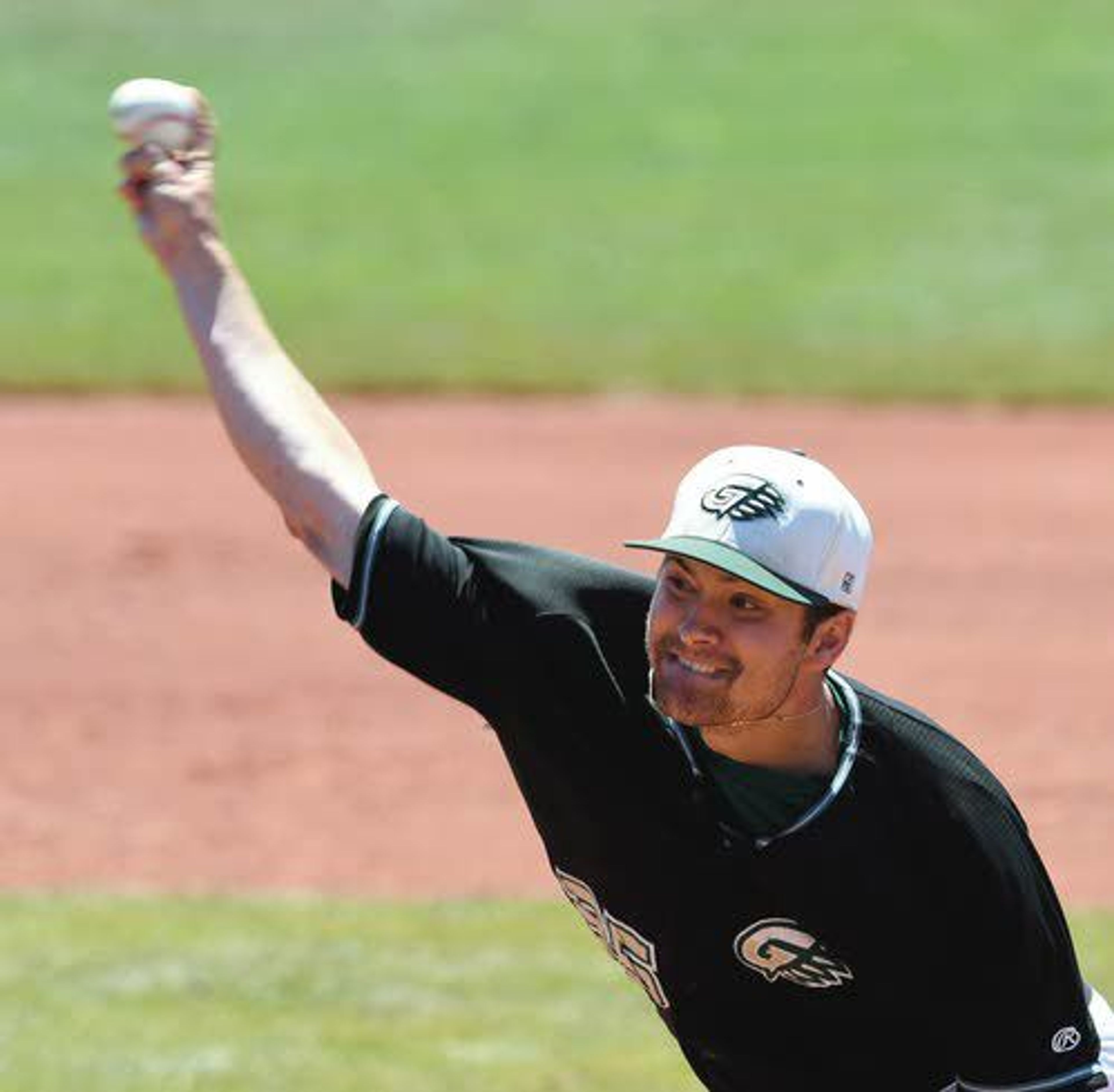 Georgia Gwinnett’s Cole Uvila came on in the bottom of the fourth and pitched six innings of steady relief.