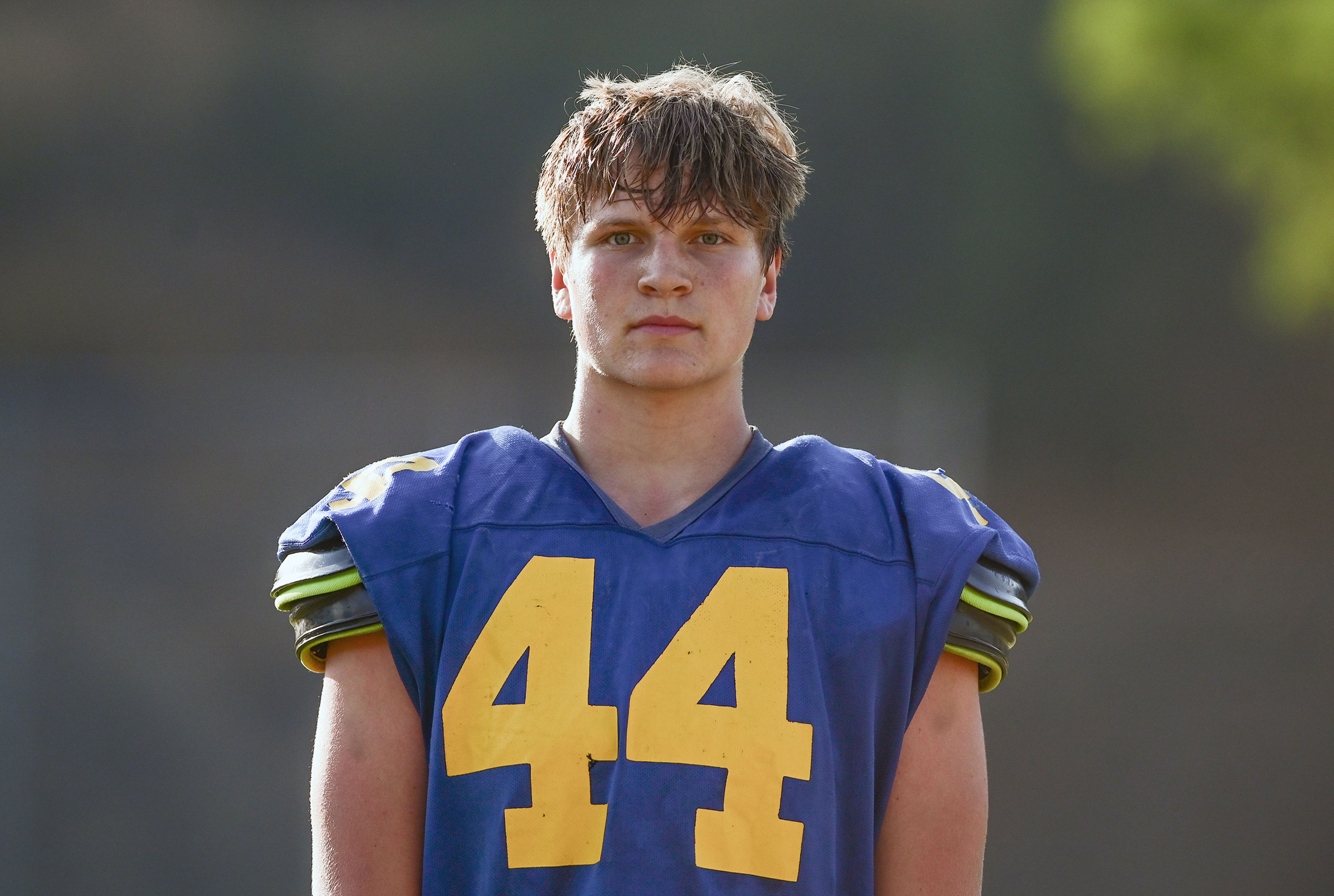 Colfax junior running back and linebacker Issac Nelson at practice on Tuesday.