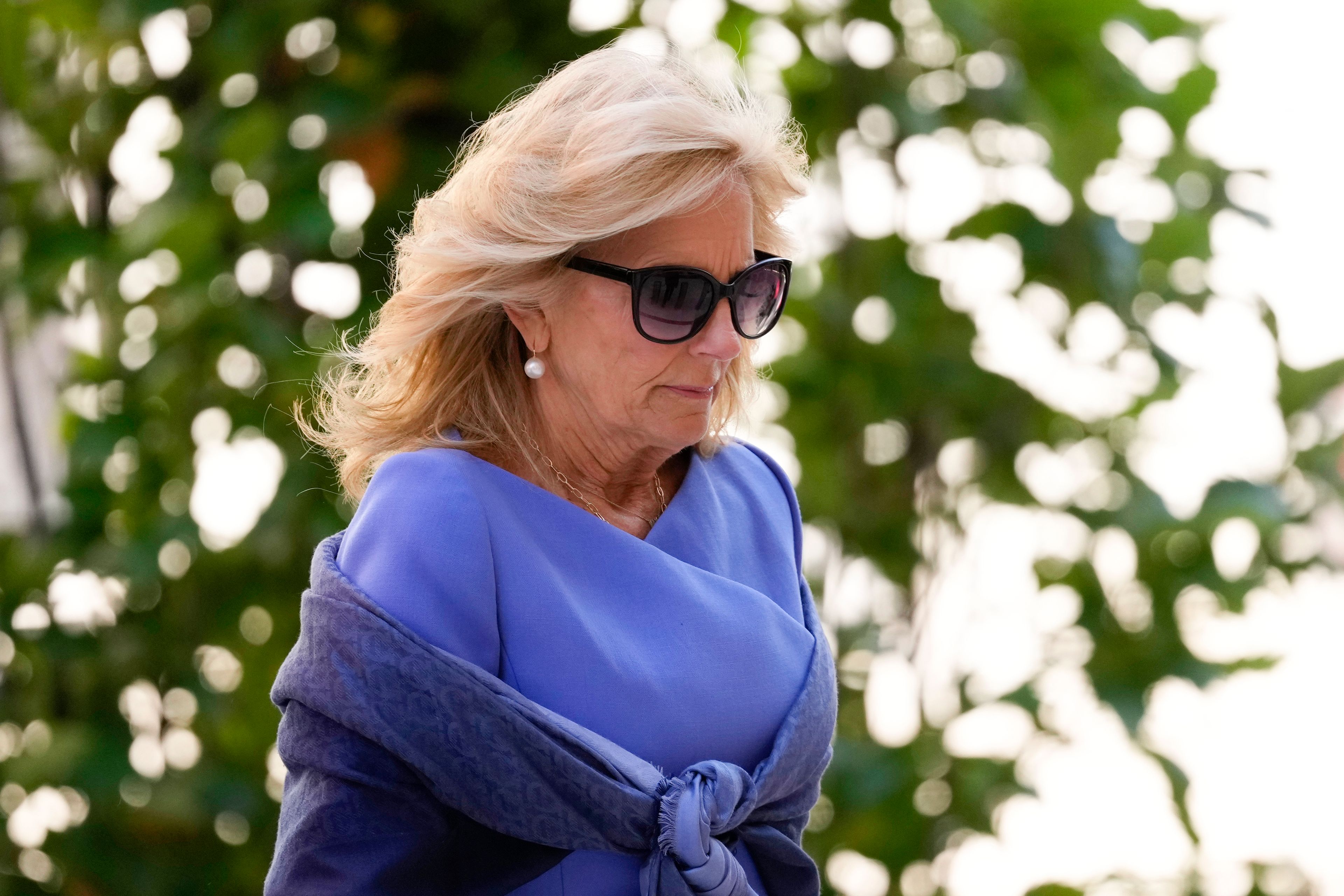 First lady Jill Biden arrives to federal court, Friday, June 7, 2024, in Wilmington, Del.