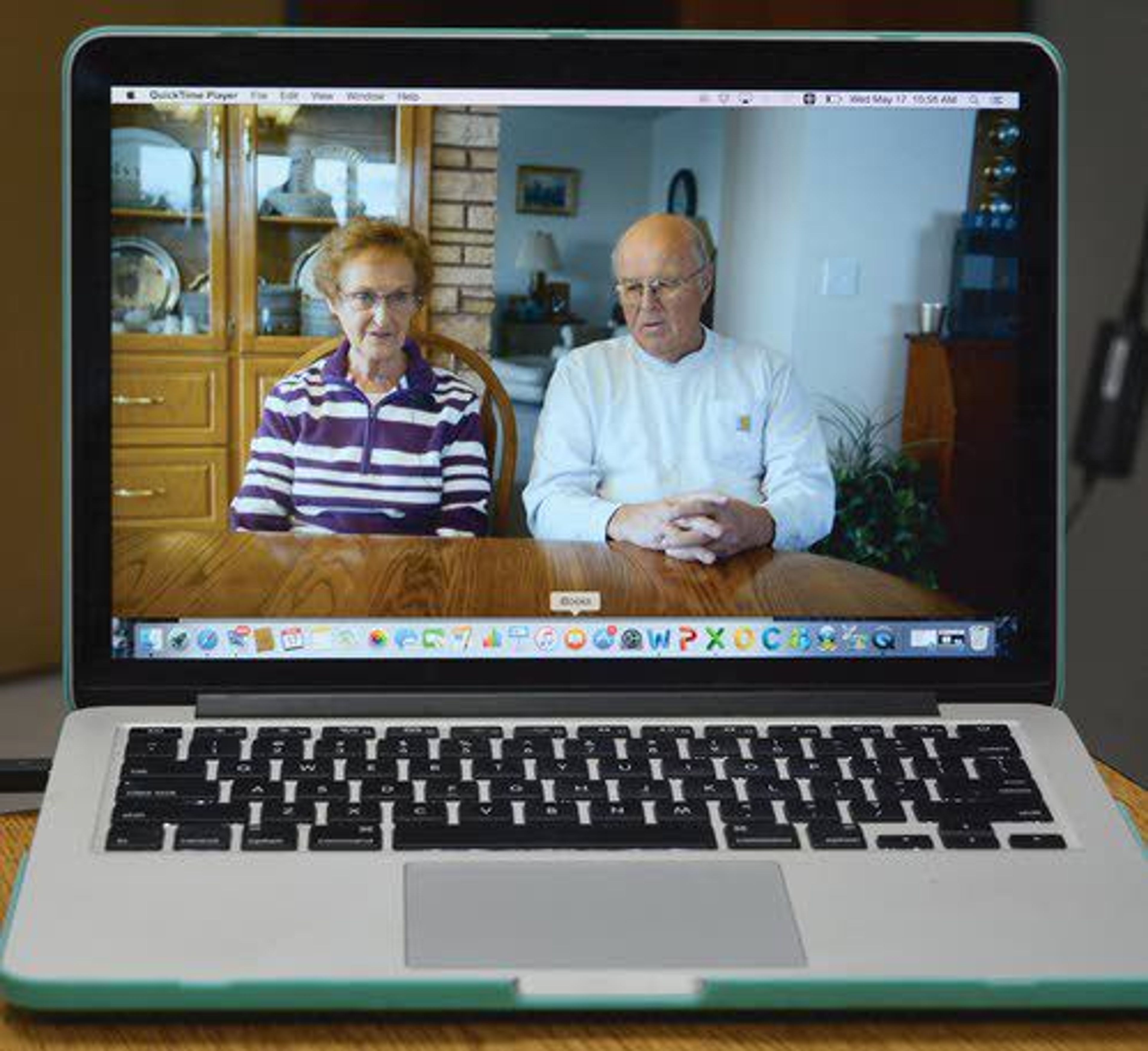 Virginia and John Huber were among the Colfax residents interviewed by Jennings Elementary School students for a documentary about the town’s history.