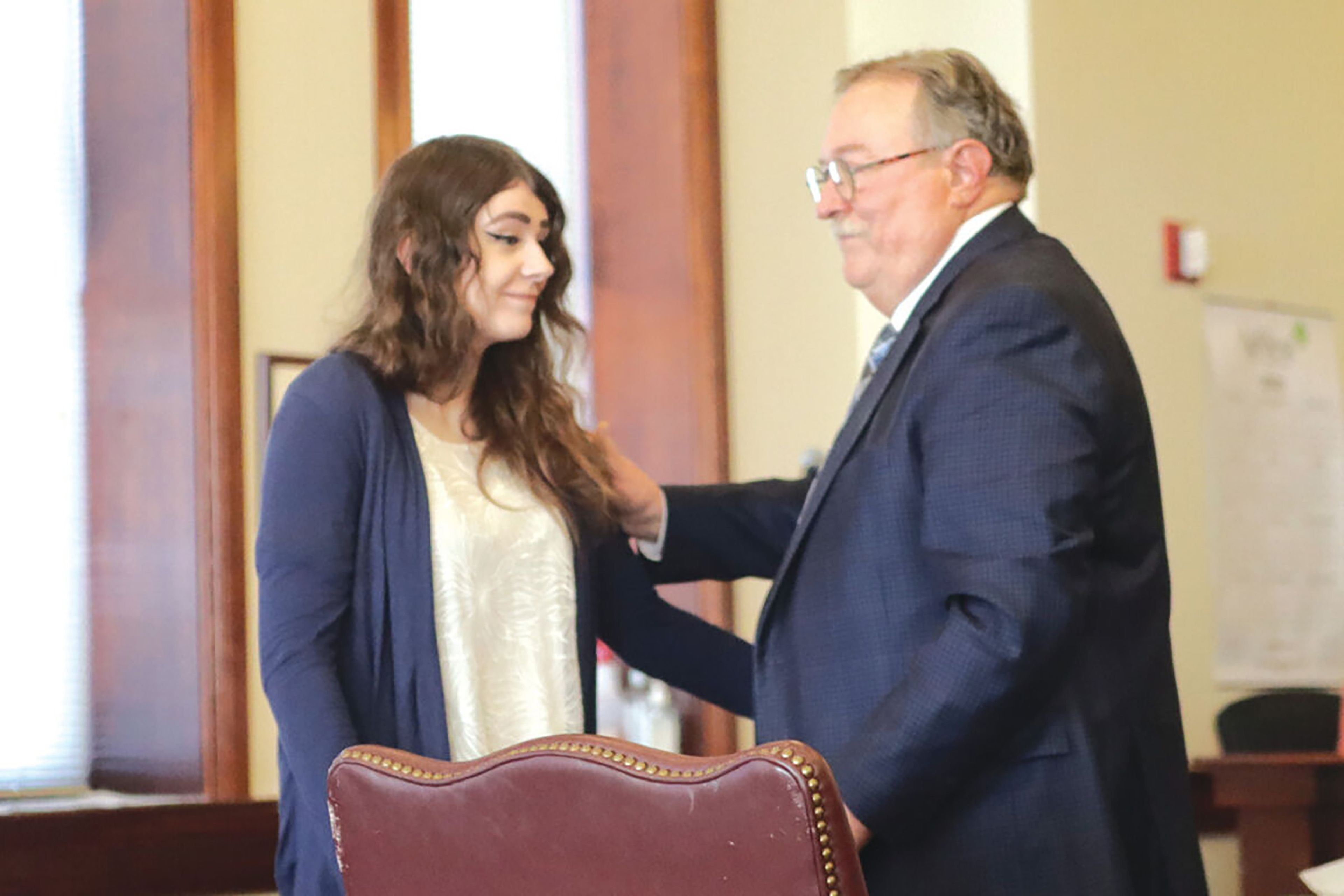 Jade A. Ellsworth appears in Lincoln County Superior Court on Feb. 11.