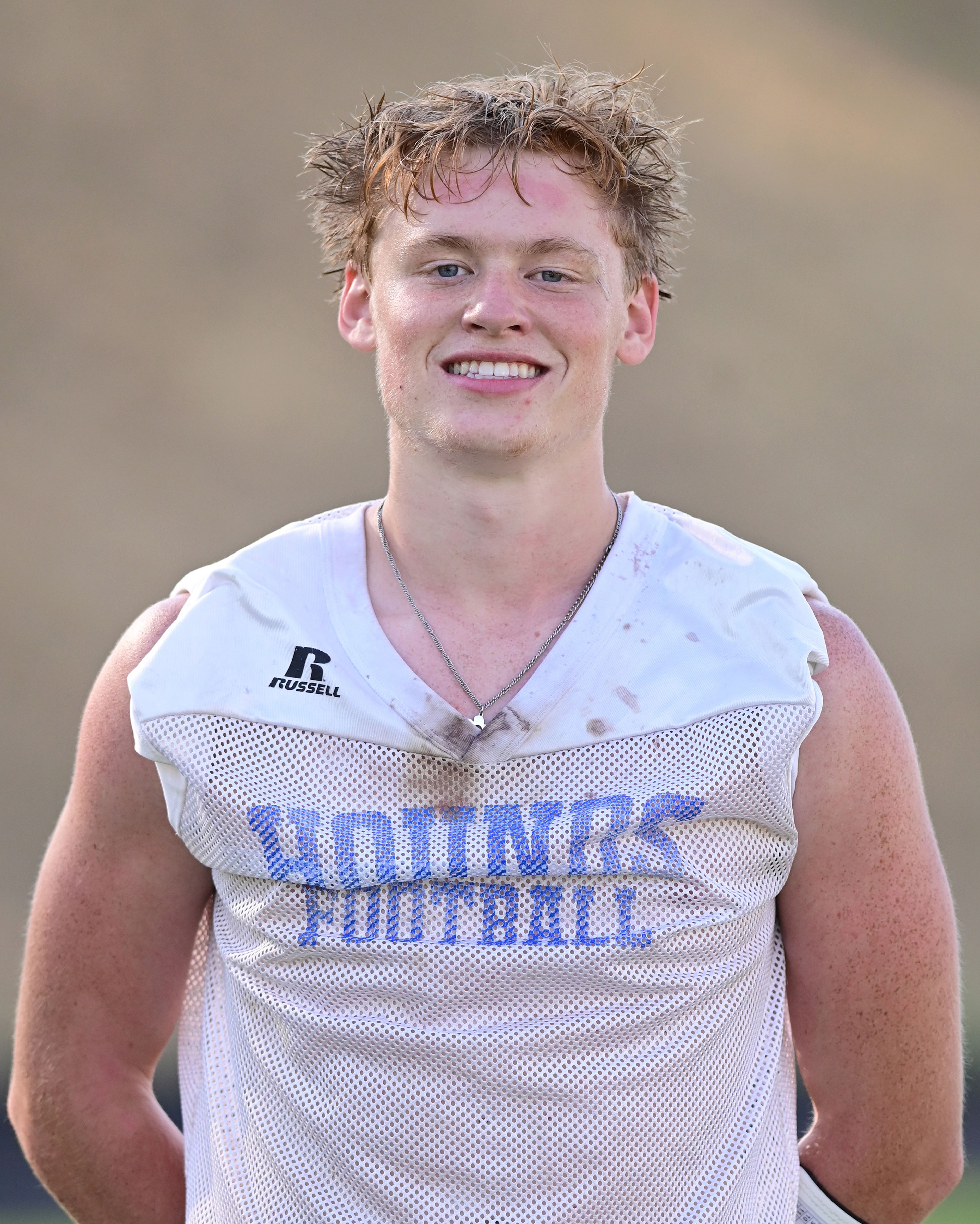 Pullman senior receiver and safety Evan Anderson at practice on Wednesday.