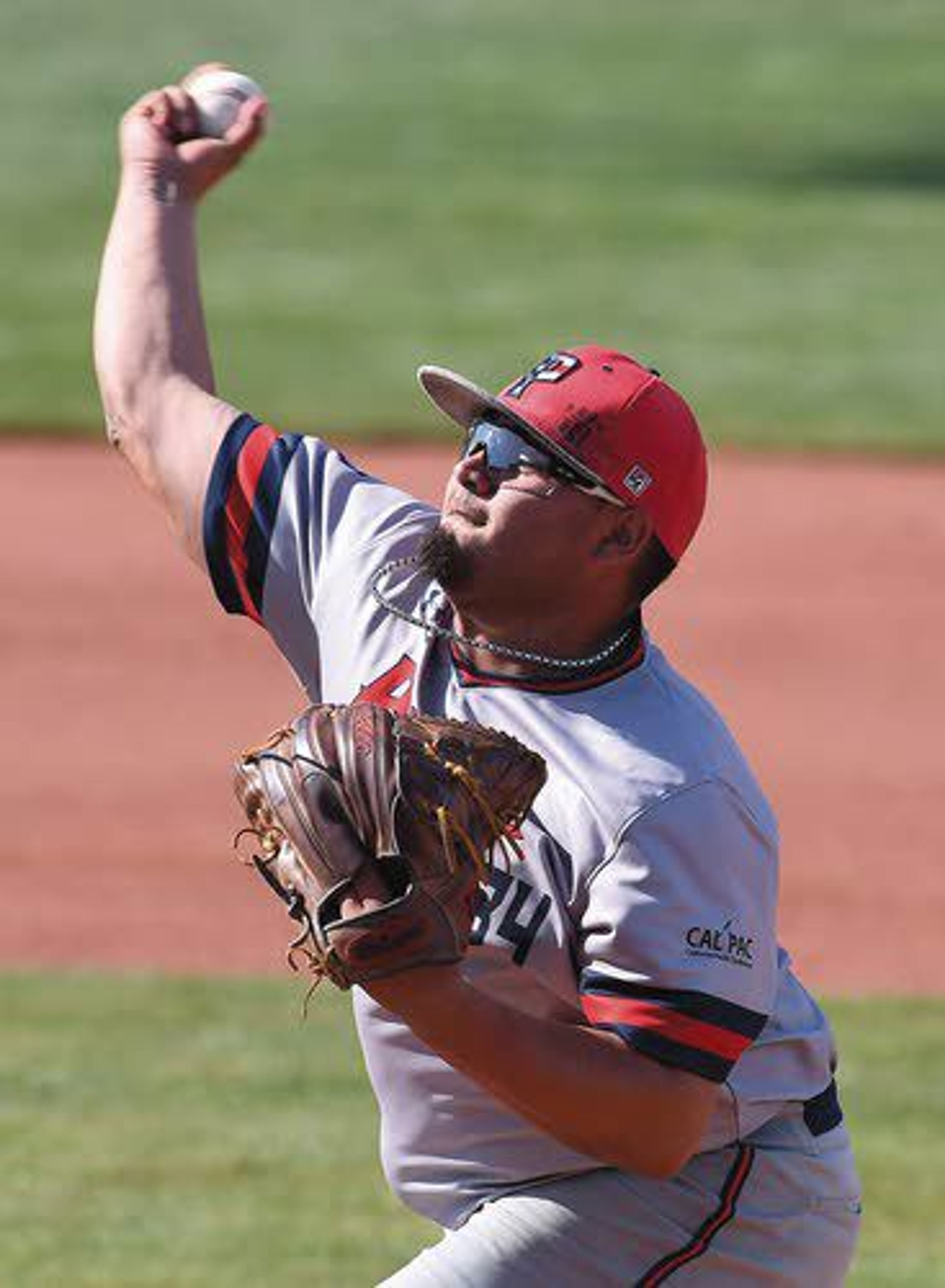 Antelope Valley pitcher Jacob Castillo fires an offering.