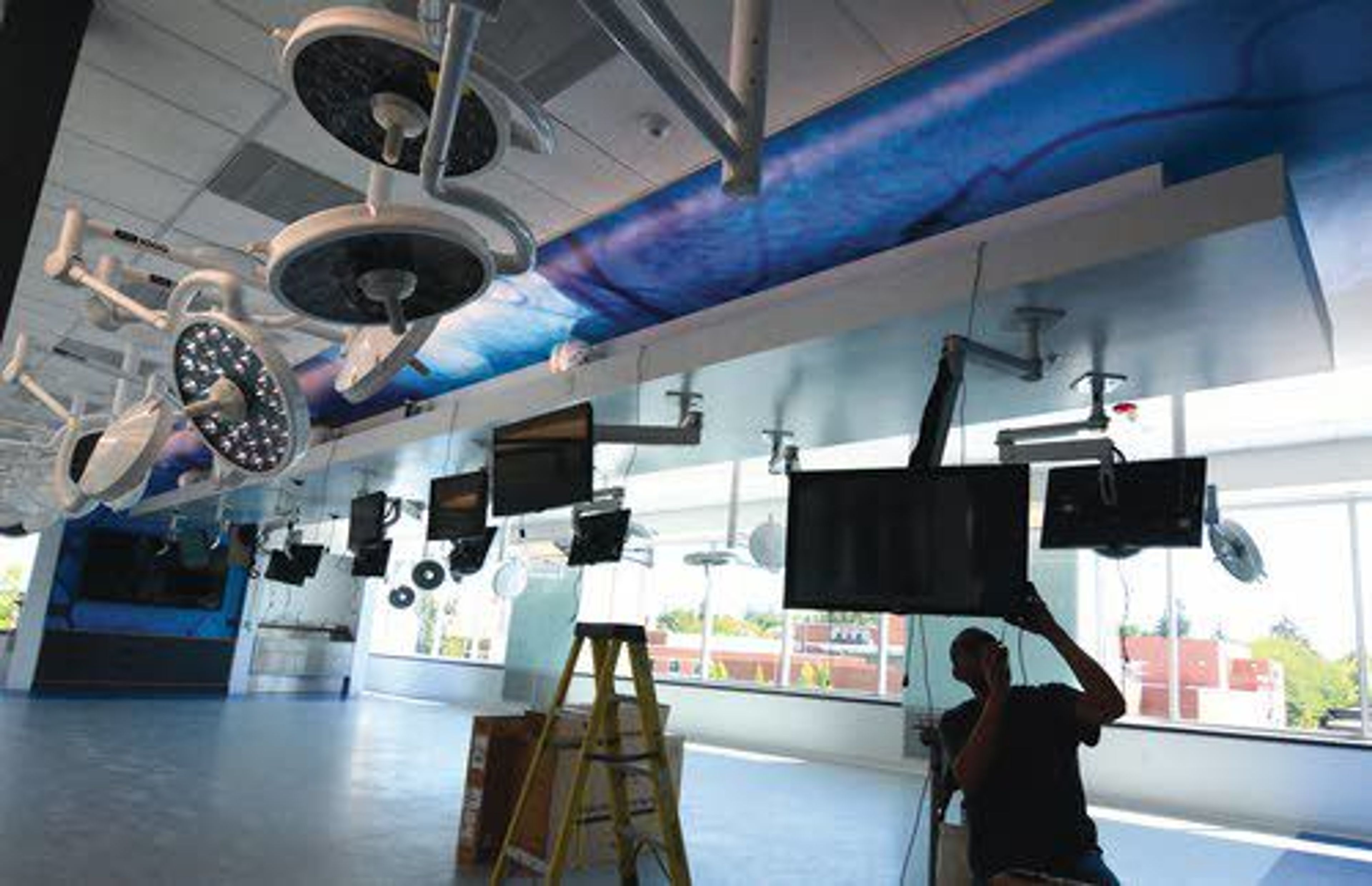 Monitors and high-tech lighting are installed at the University of Idaho’s anatomy lab at Gritman Medical Center’s new medical building in Moscow.