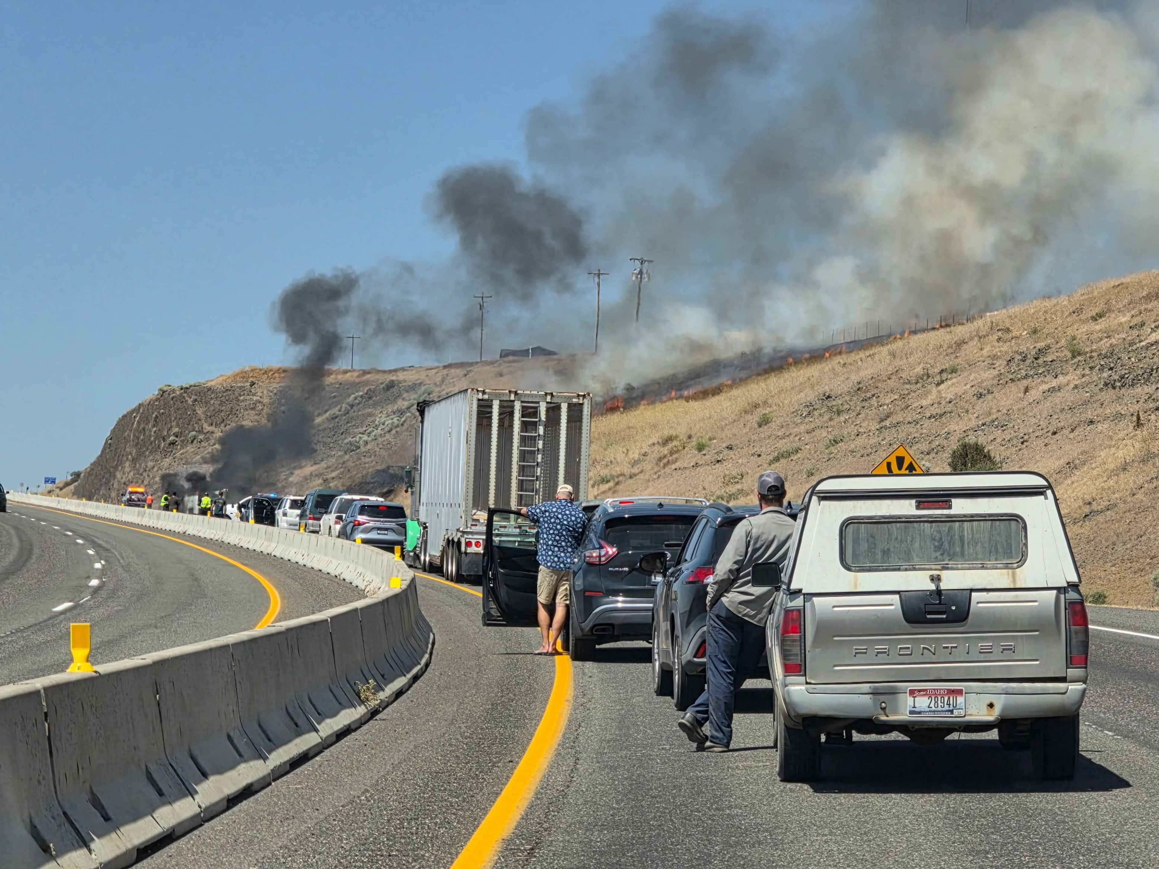 UPDATE AT 11:52 A.M.: Vehicle fire under control; northbound U.S. 95 now open - home hero image