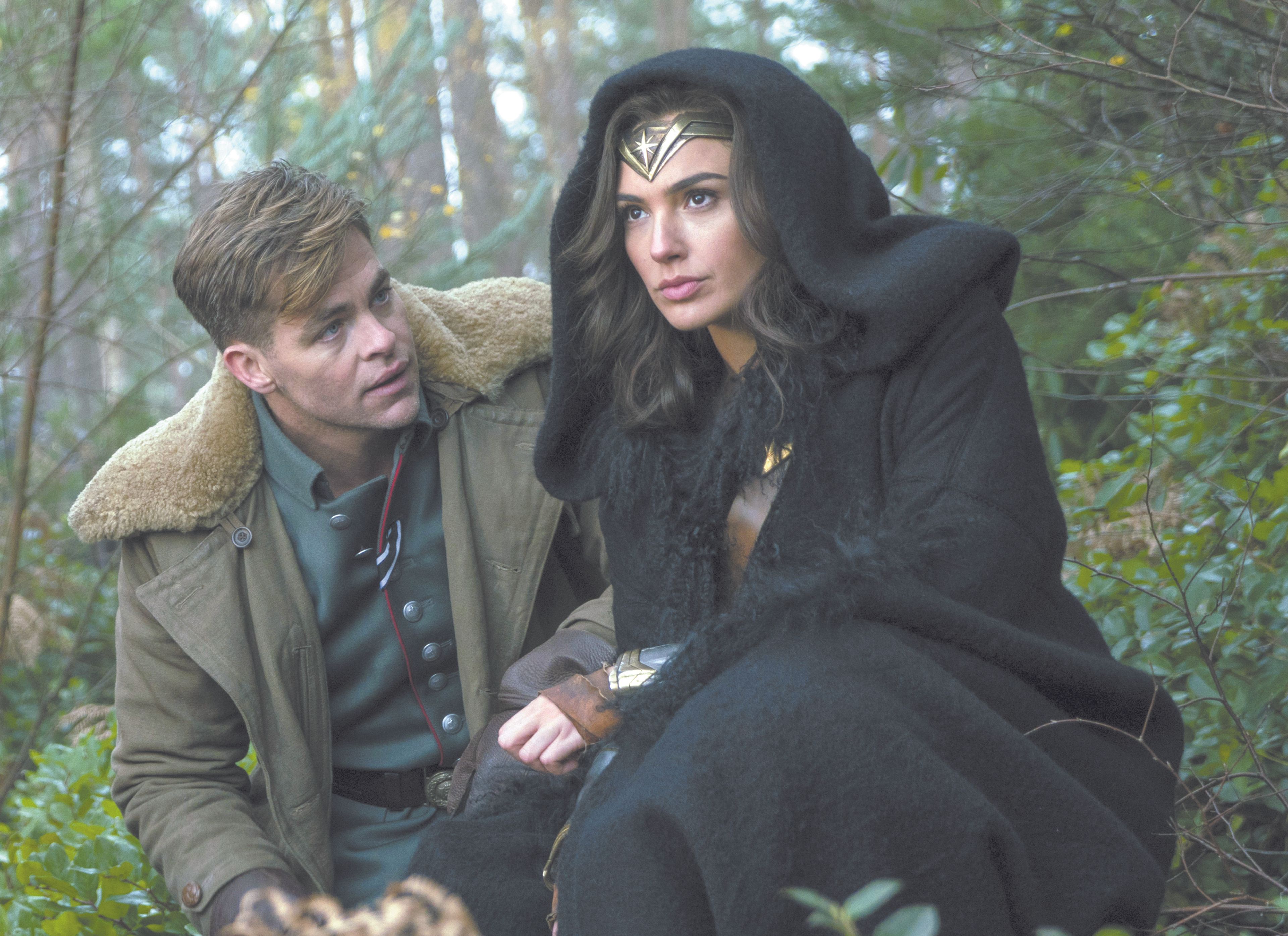 Chris Pine (left) and Gal Gadot star in "Wonder Woman."