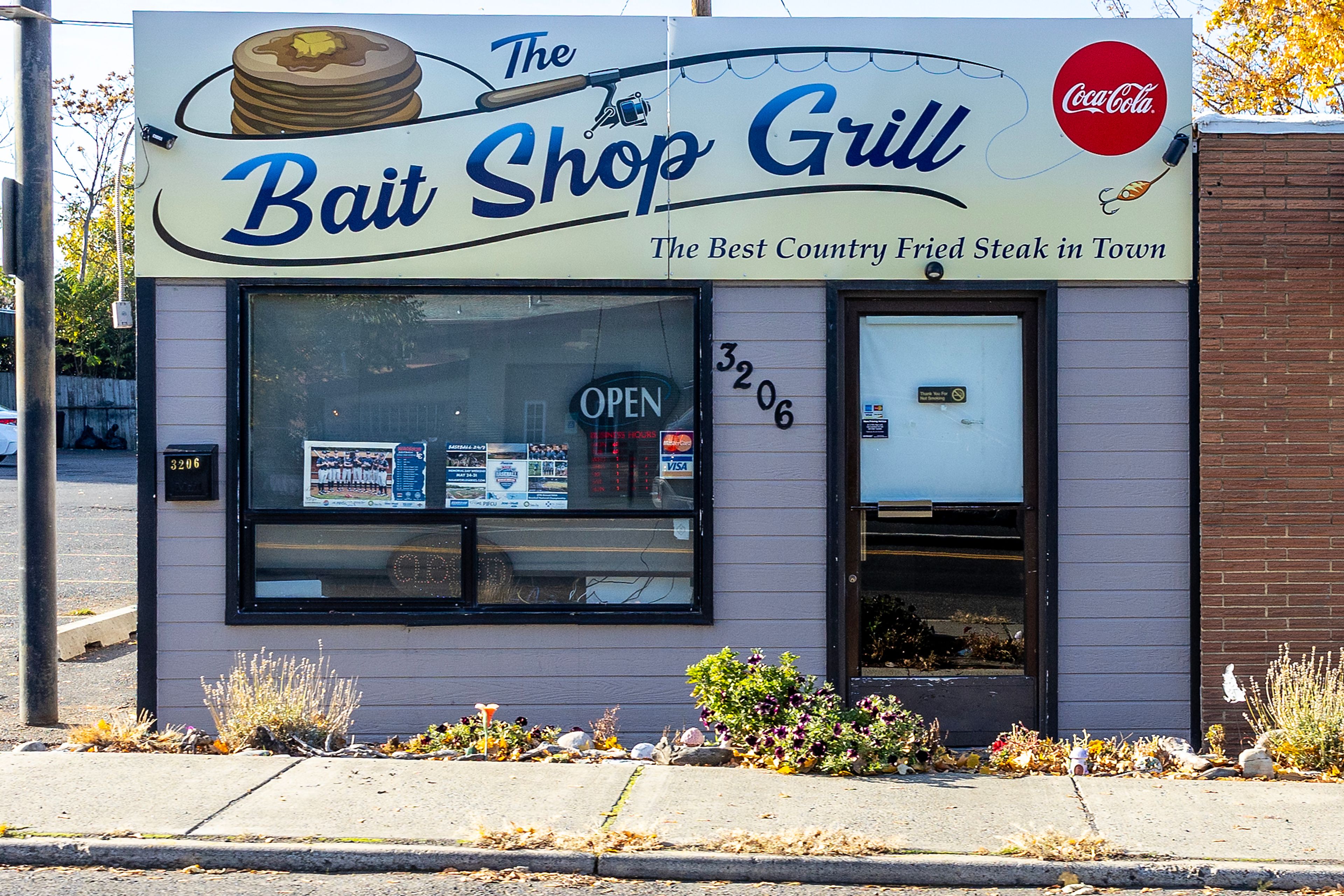 The entrance to The Bait Shop Grill sits locked Wednesday in the Lewiston Orchards. The restaurant closed at the end of October.