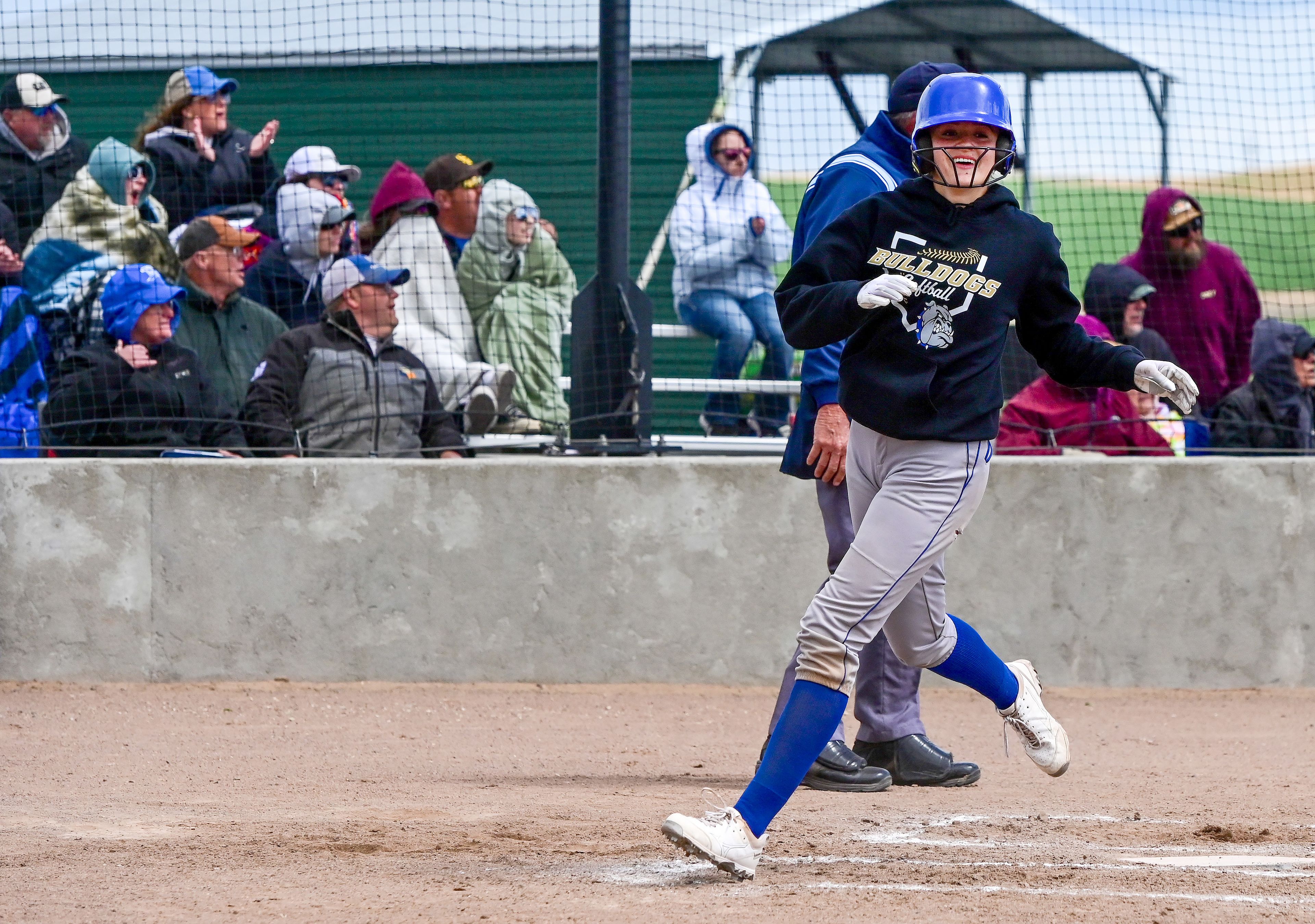 Genesee’s Harlei Donner scores a run during an Idaho Class 1A state championship game against Kendrick on May 17 in Genesee.