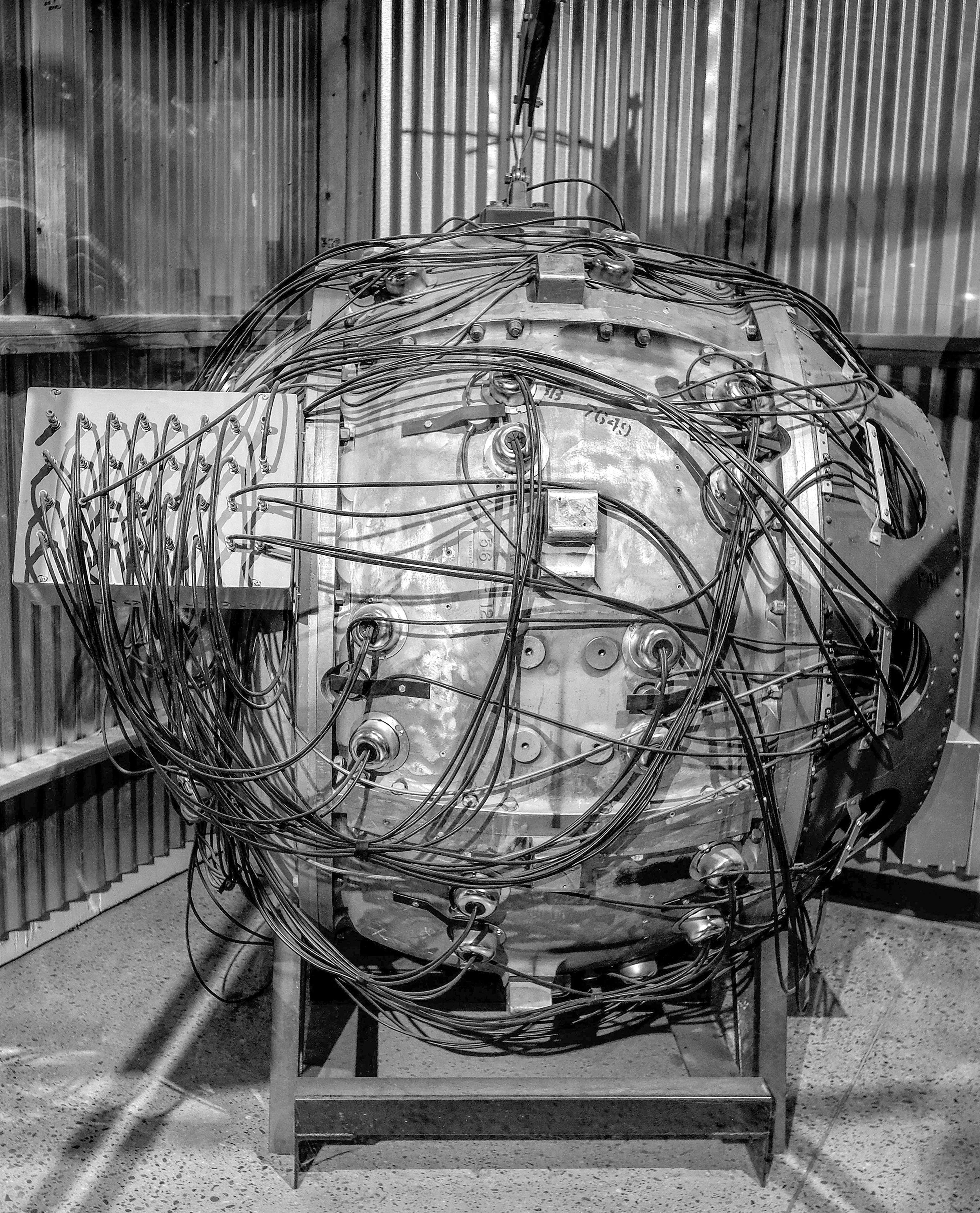 A replica of �The Gadget�, the name of the Trinity test device, at the National Museum of Nuclear Science and History at Albuquerque, NM.,