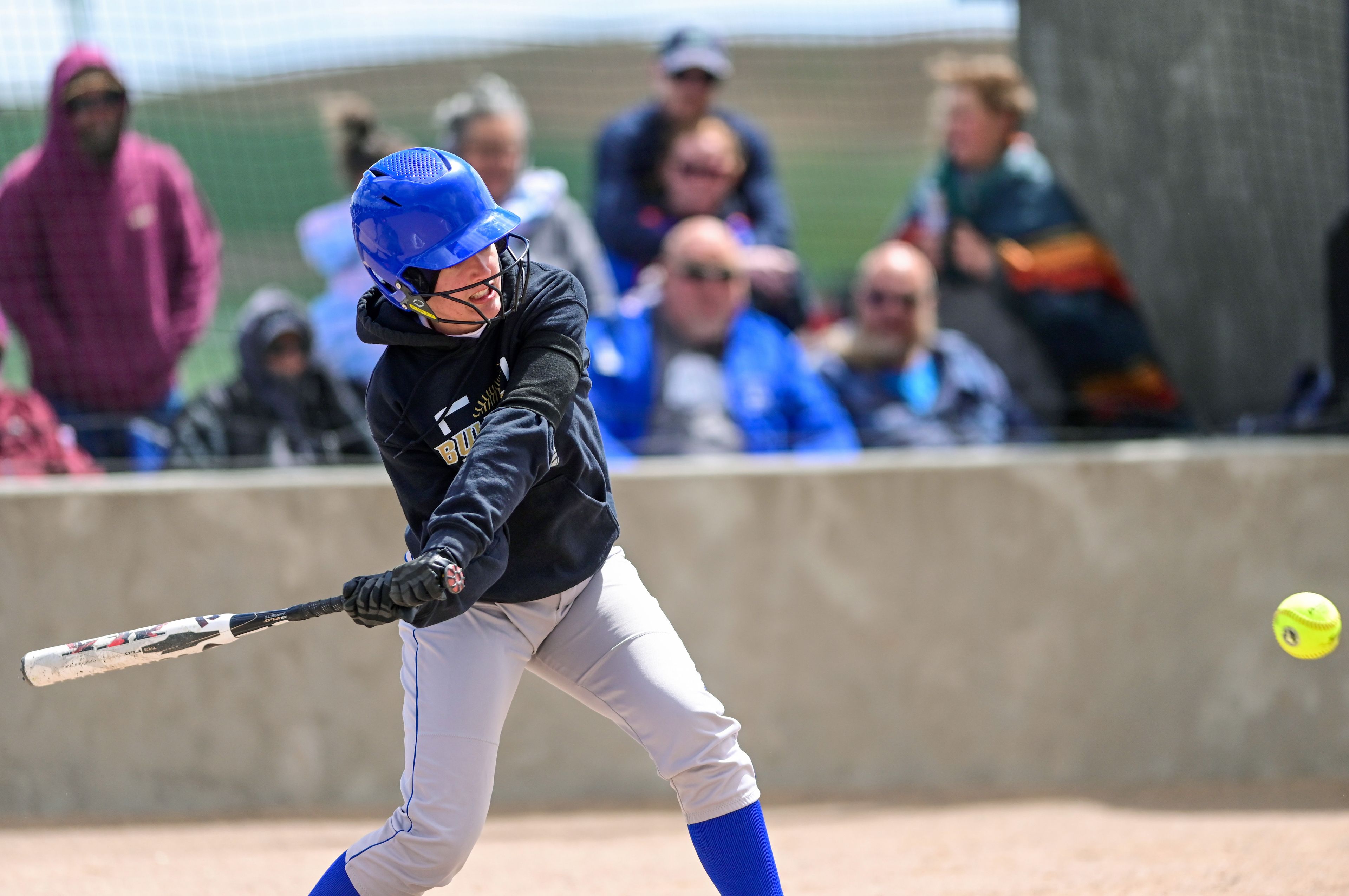 Genesee’s Audrey Barber swings at a pitch from Kendrick an Idaho Class 1A state championship game Friday in Genesee.