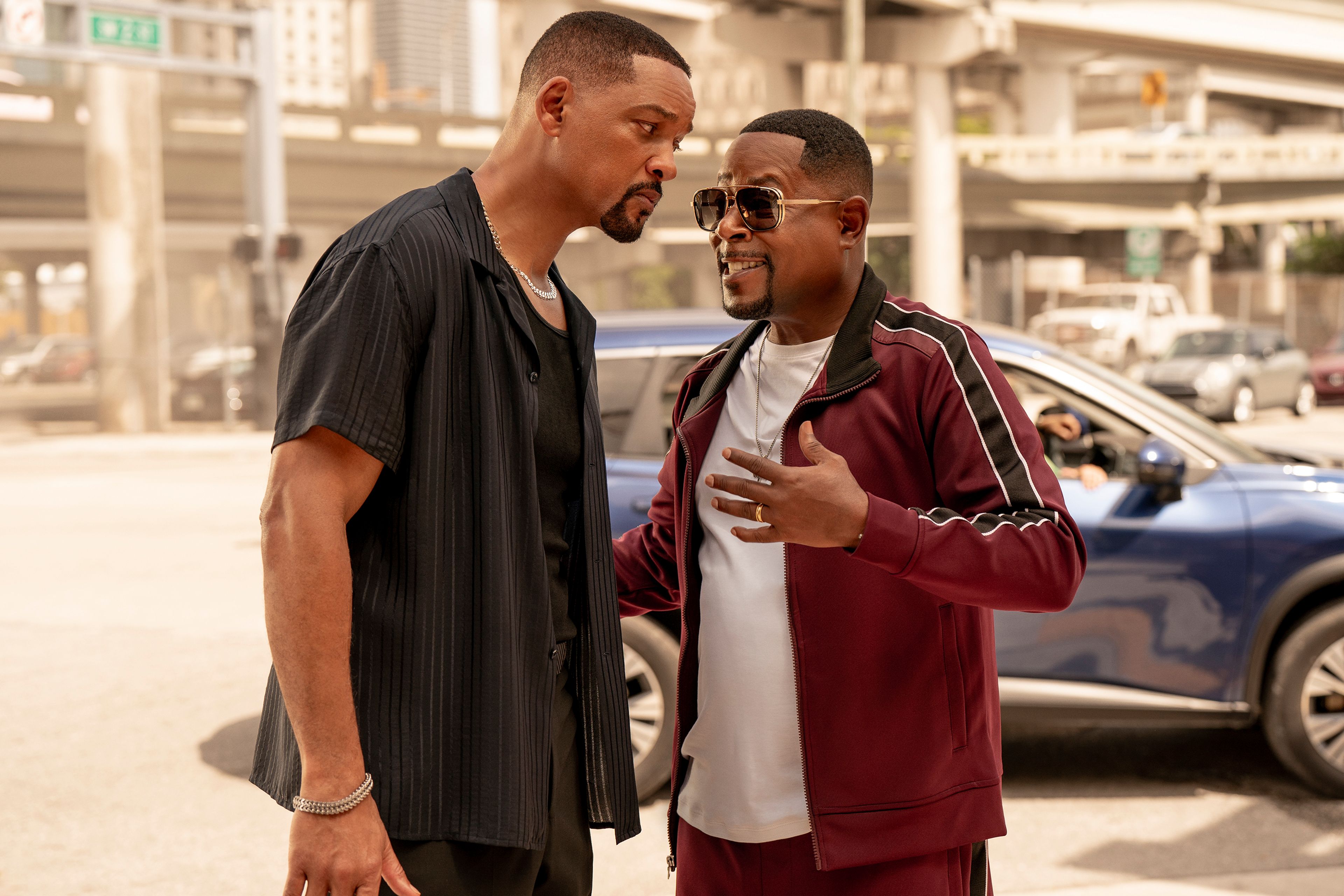 This image released by Sony Pictures shows Will Smith, left, and Martin Lawrence in "Bad Boys: Ride or Die."