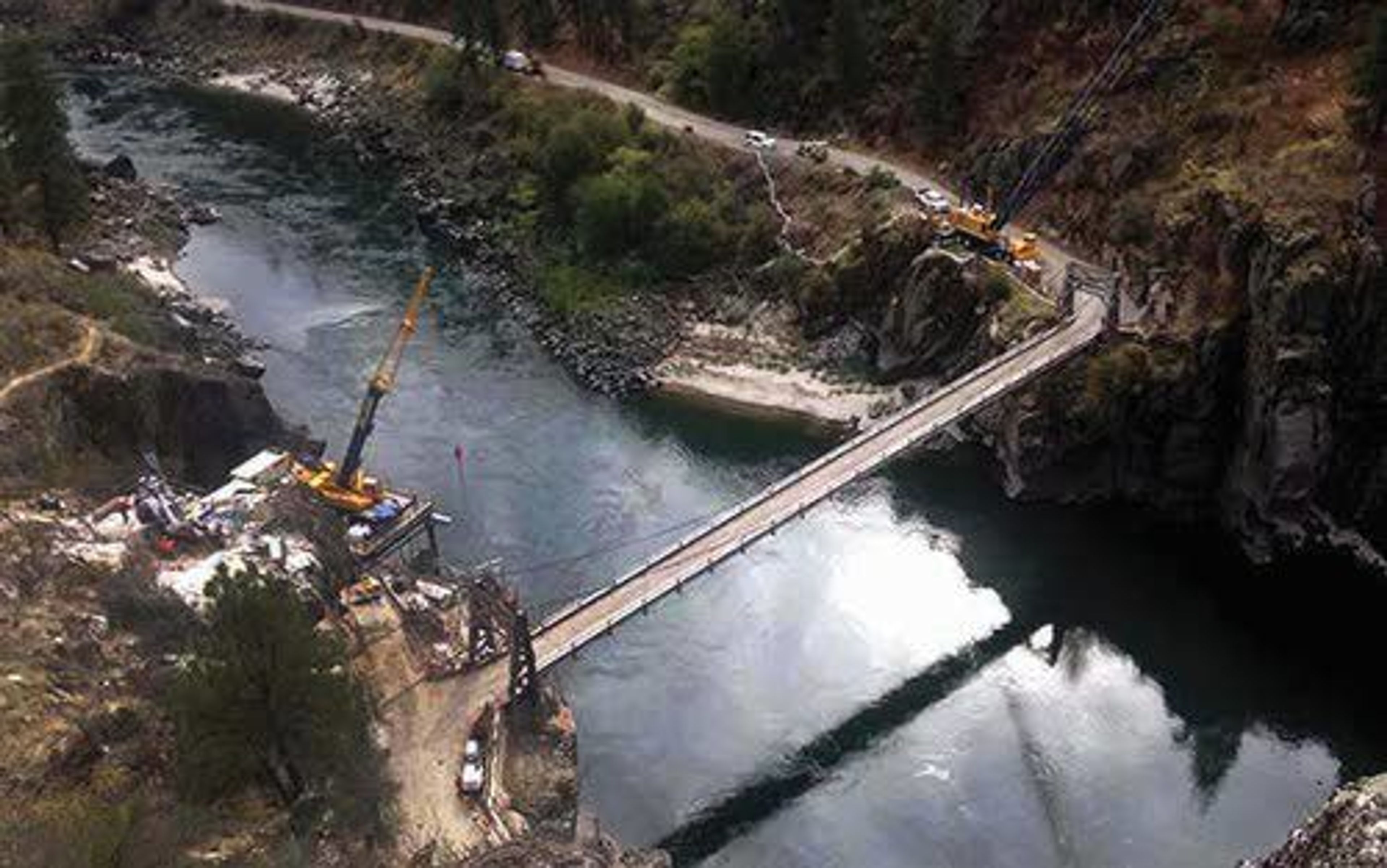 Tight turns onto and off the old bridge were reduced a little with the new structure.