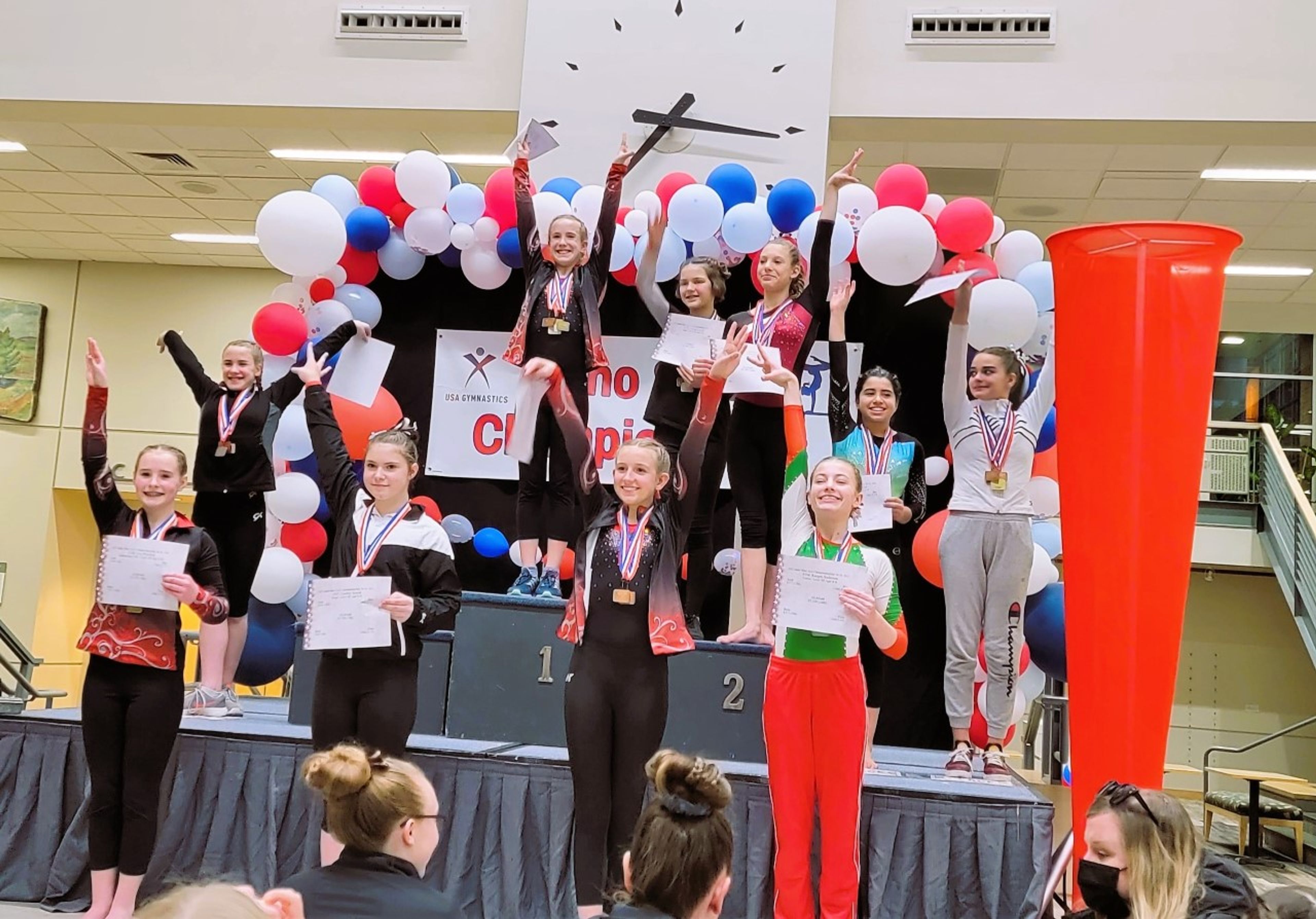 Medalists are shown recently at the the Idaho State Xcel championships.