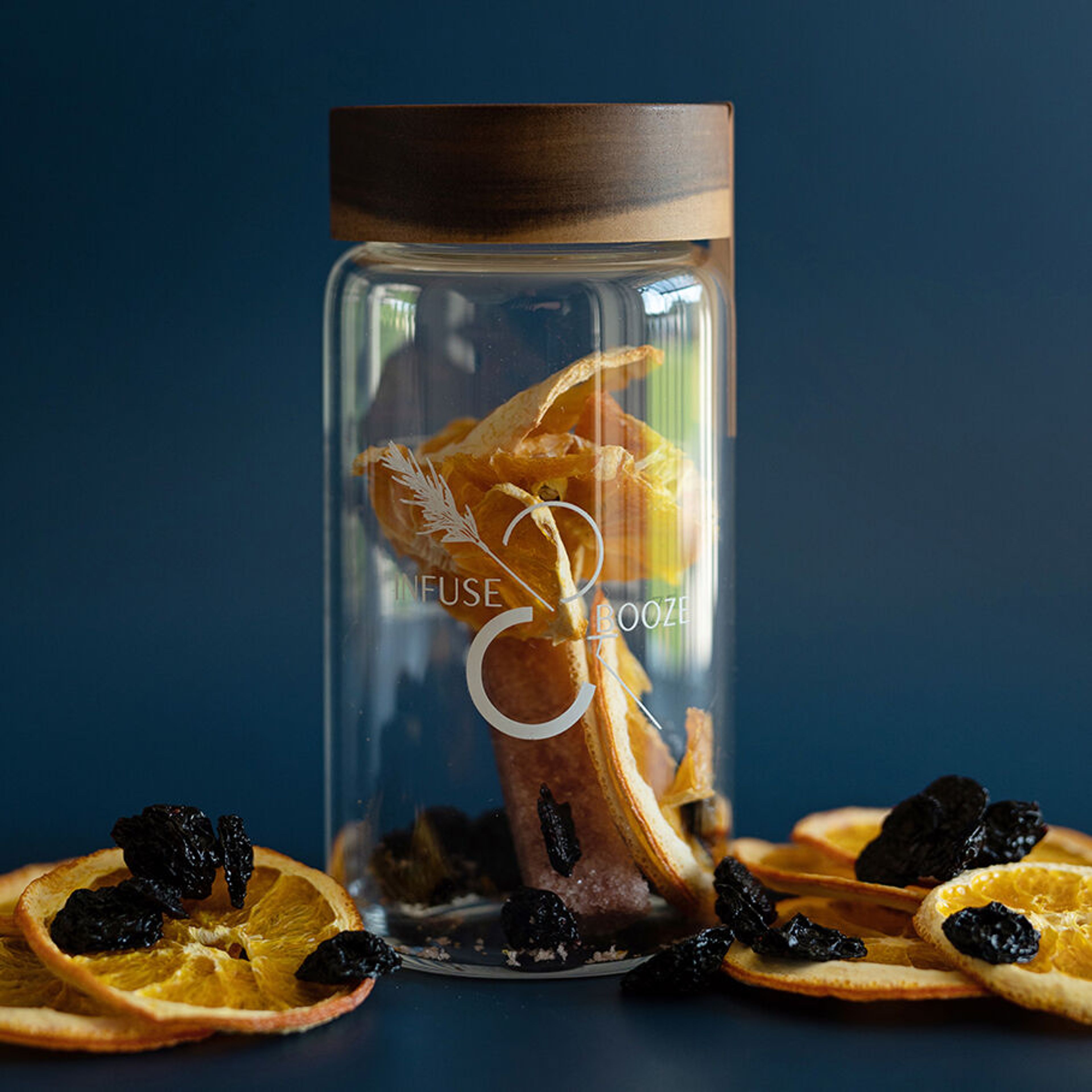 Dried orange slices are an ingredient in a kit for an Old Fashioned from Infuse & Booze.