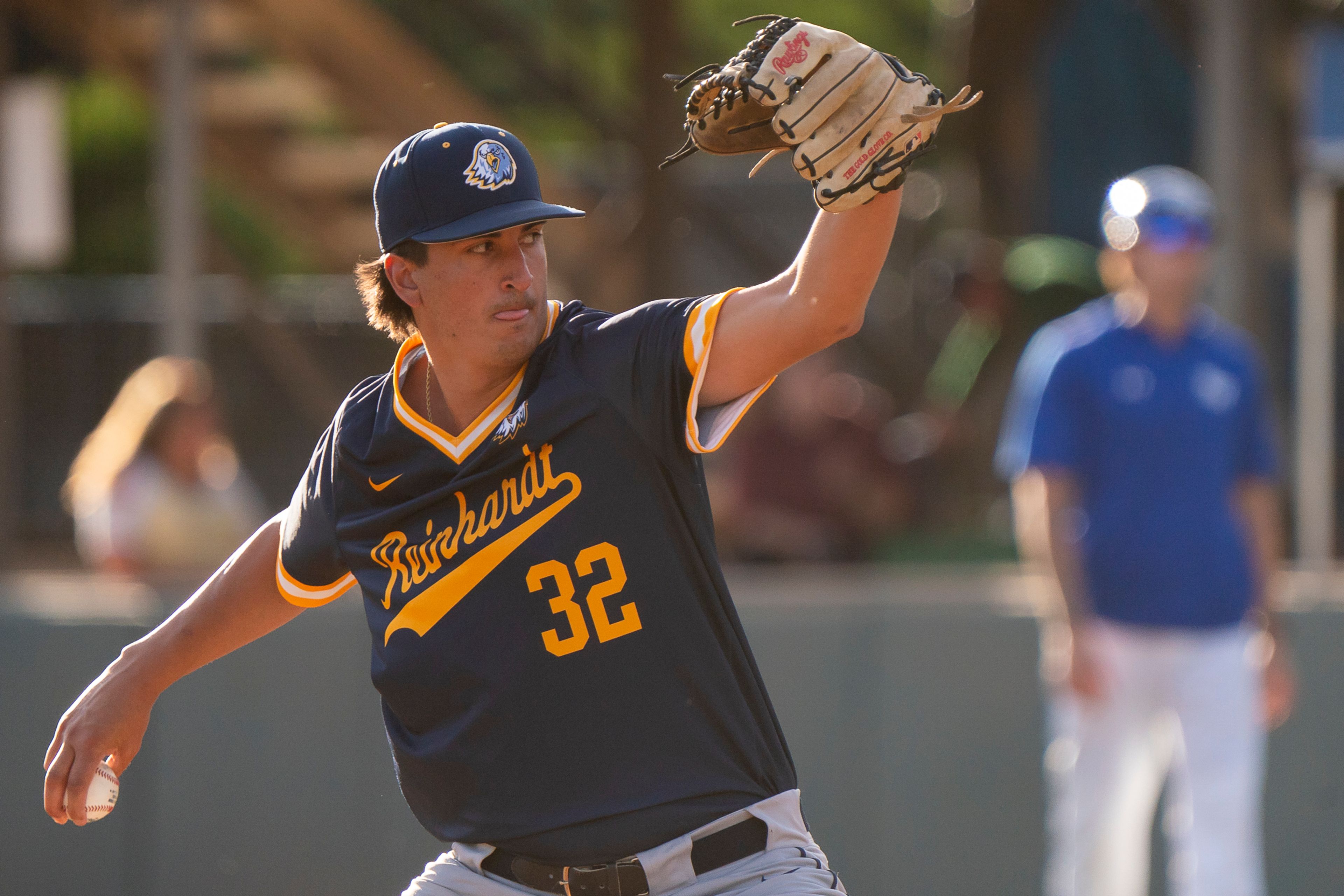 Reinhardt pitcher Andrew Herbert throws a pitch during Game 18 of the NAIA World Series against Tennessee Wesleyan on Thursday at Harris Field in Lewiston.