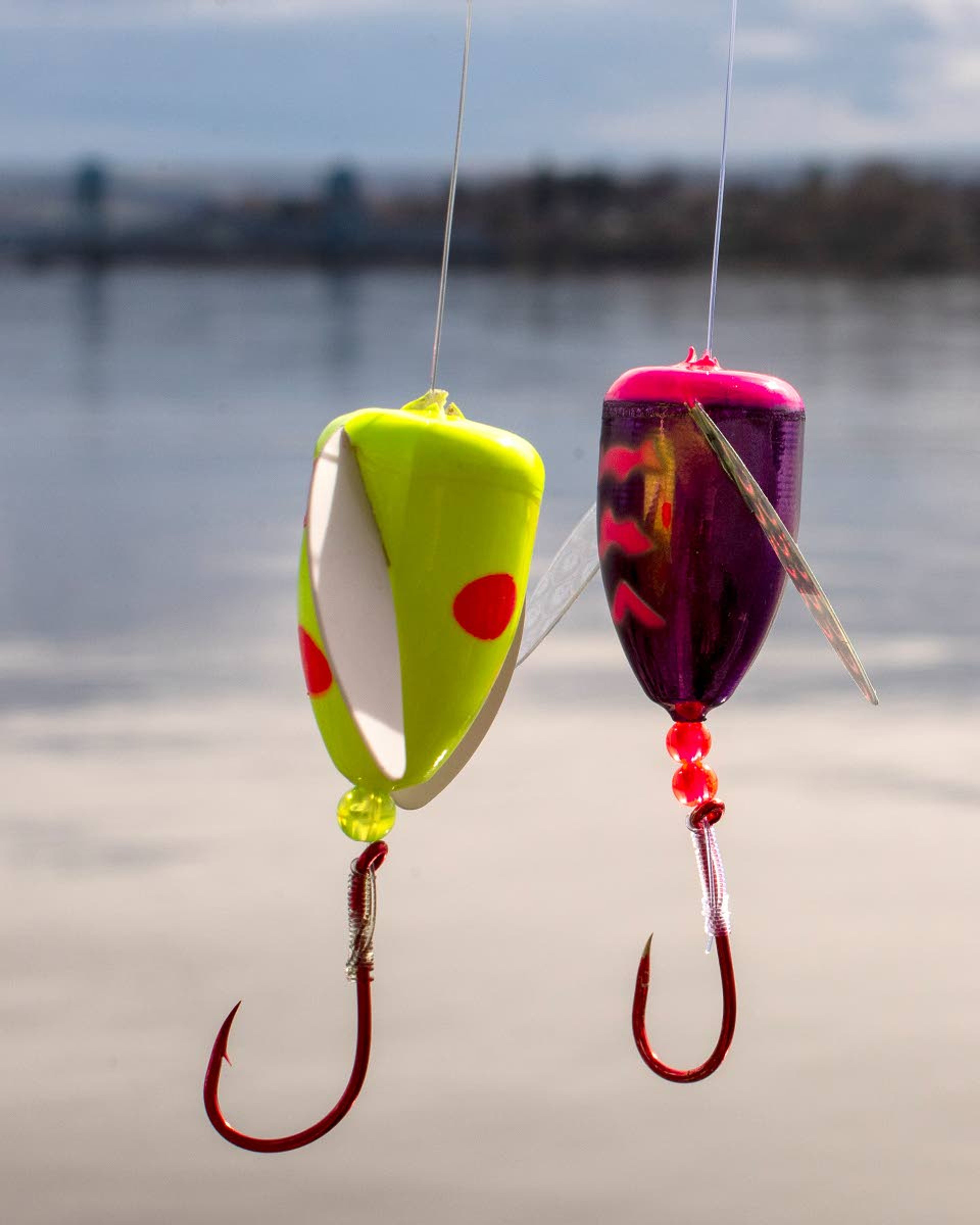 Anglers in Washington may soon be able to use barbed hooks, like the one on the left, while fishing for salmon, steelhead and other species, according to a move made by the Washington Fish and Wildlife Commission.