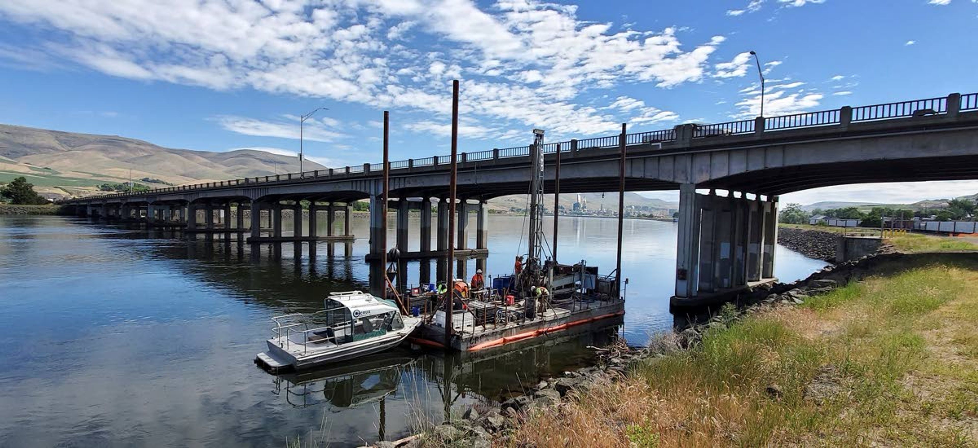 A project to widen and repair the Clearwater Memorial Bridge entering Lewiston is set to start in 2023 will last as long as two years. Work on the project got started in the last couple of weeks with the drilling of core samples and an analysis of the riverbed so engineers can determine the best way to increase its weight capacity.