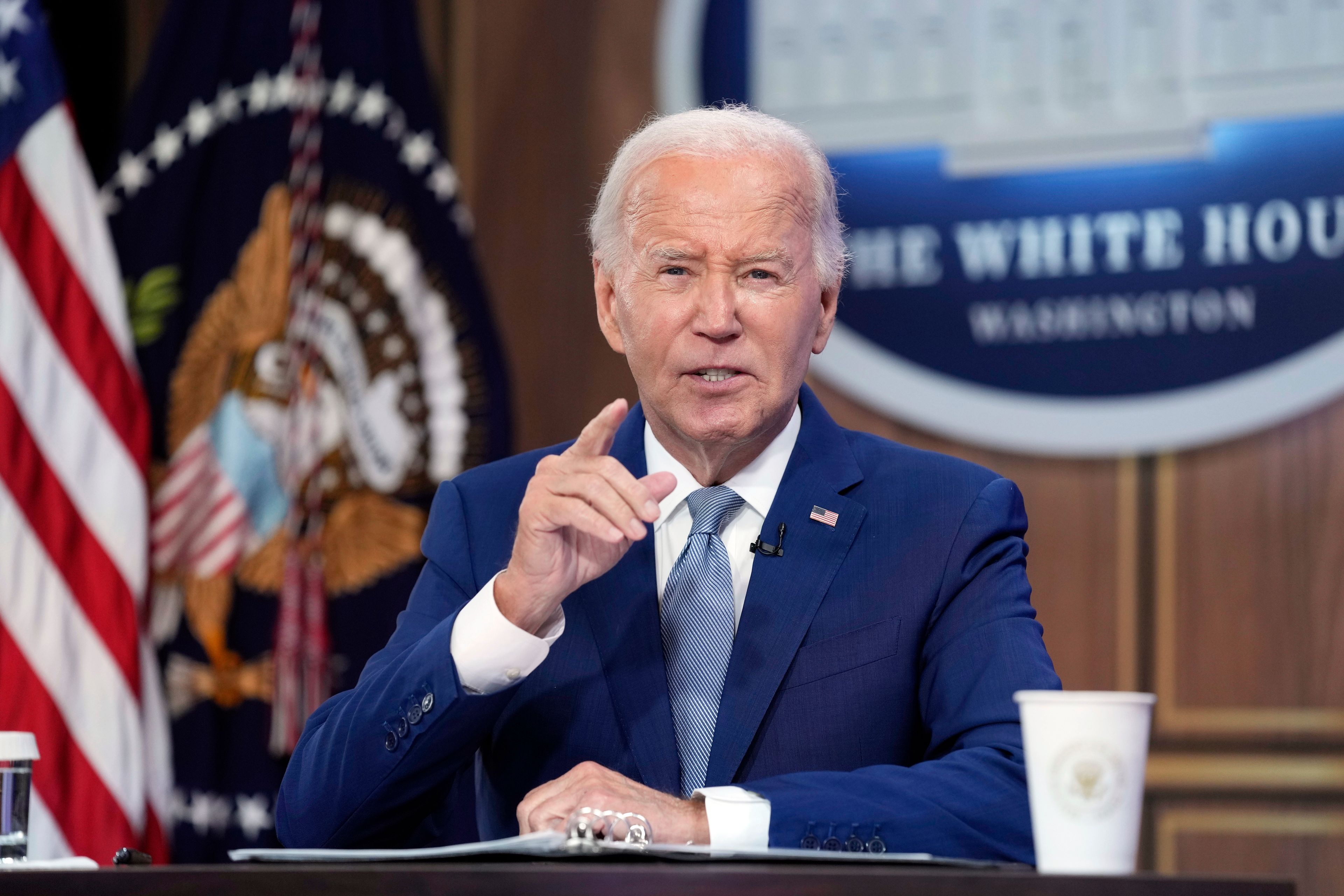 President Joe Biden speaks in the South Court Auditorium on the White House complex in Washington, Tuesday, Sept. 3, 2024, to kickoff the Investing in America event.