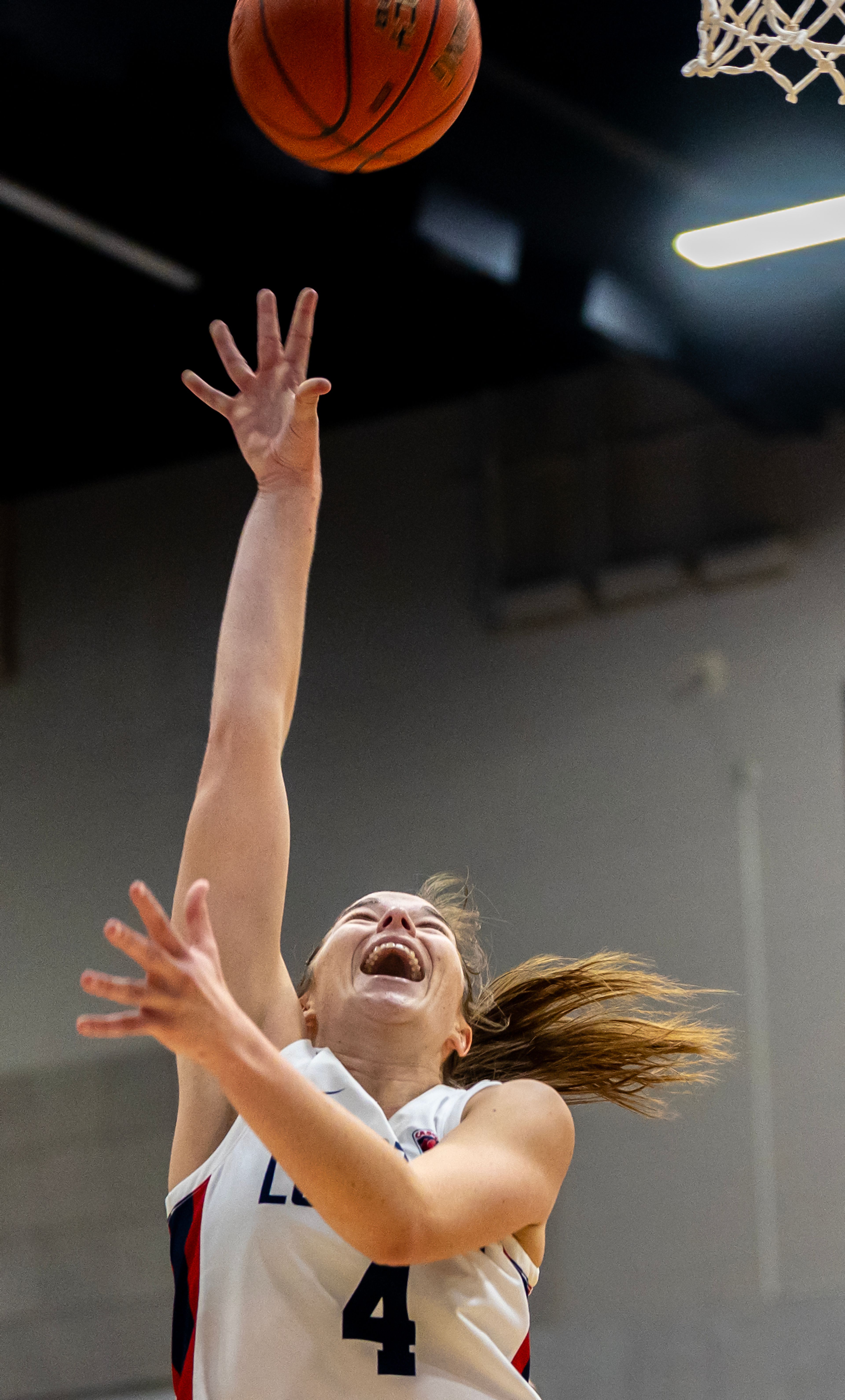 Lewis-Clark State guard Ellie Sander shoots a layup against Haskell during the season opening game as part of Tribal Nations Weekend Saturday in Lewiston.,