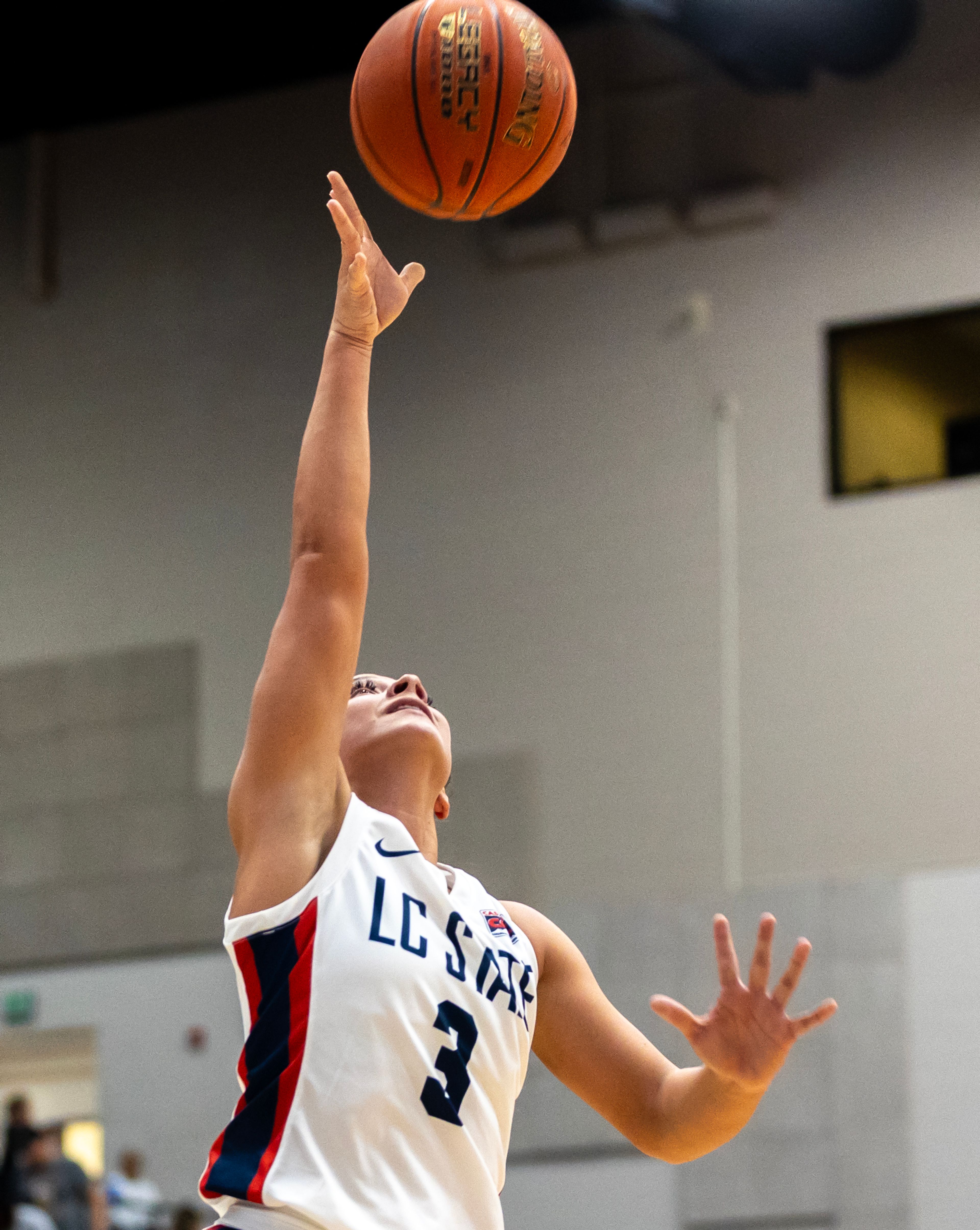 Lewis-Clark State Guard Kendall Wallace shoots a layup against Haskell during the season opening game as part of Tribal Nations Weekend Saturday in Lewiston.,