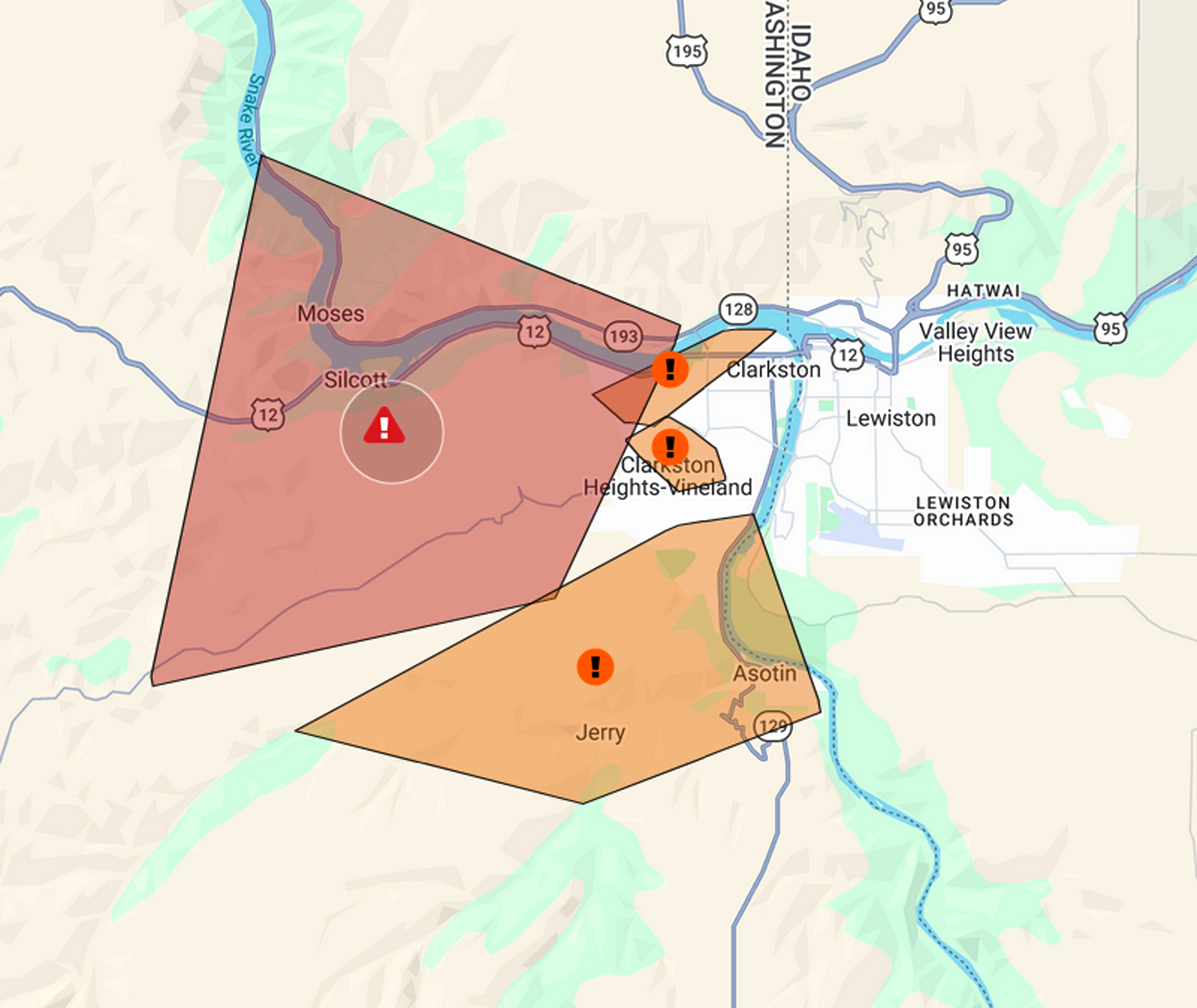 Power turned off west of Clarkston, north of Kamiah because of fire danger
