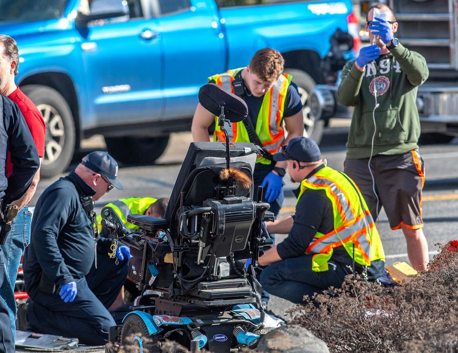 Pedestrian struck by vehicle at busy intersection in Lewisto...