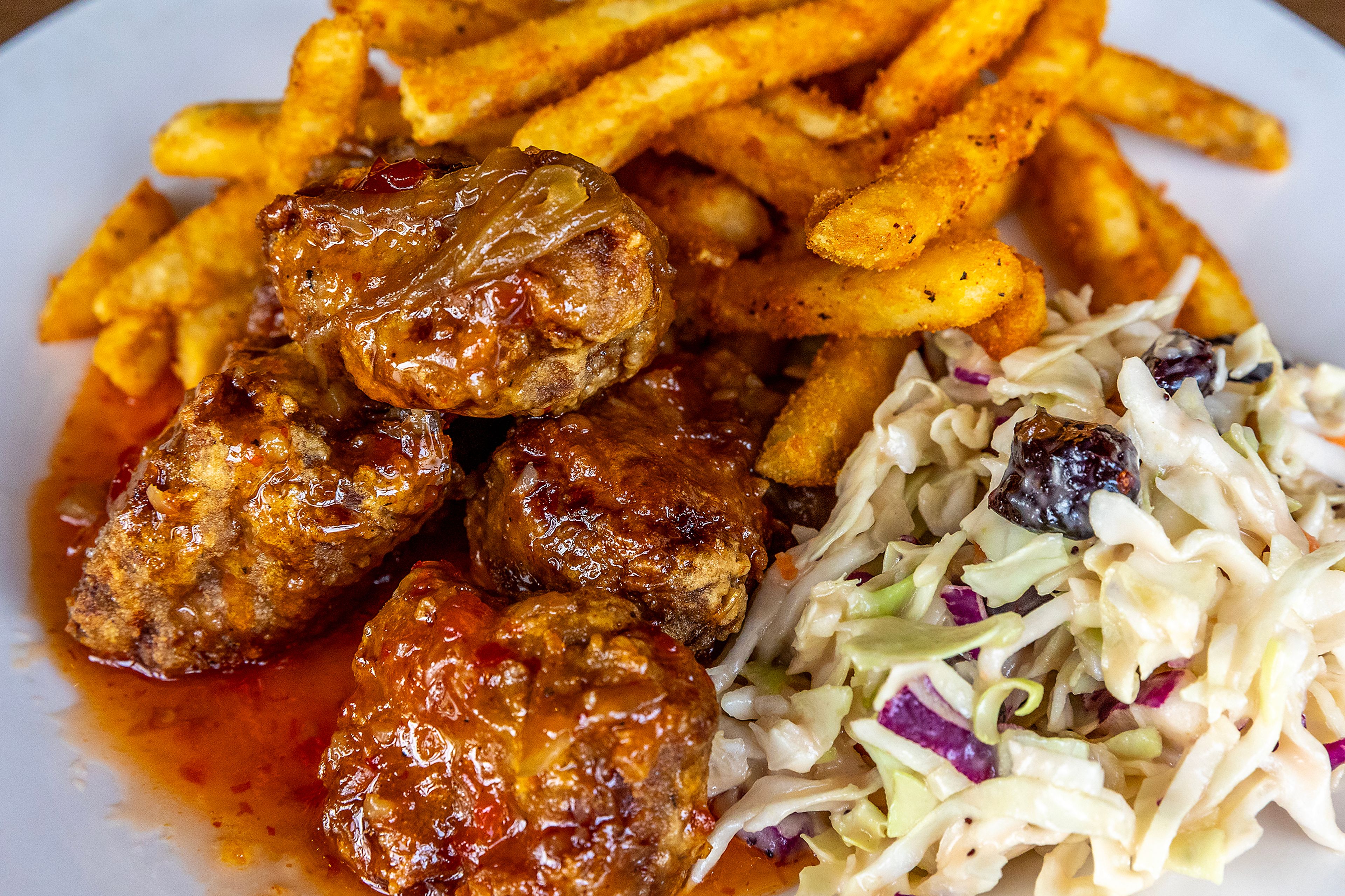 A plate of sweet chili bites is pictured at Seasons Bites and Burgers Wednesday in Lewiston.